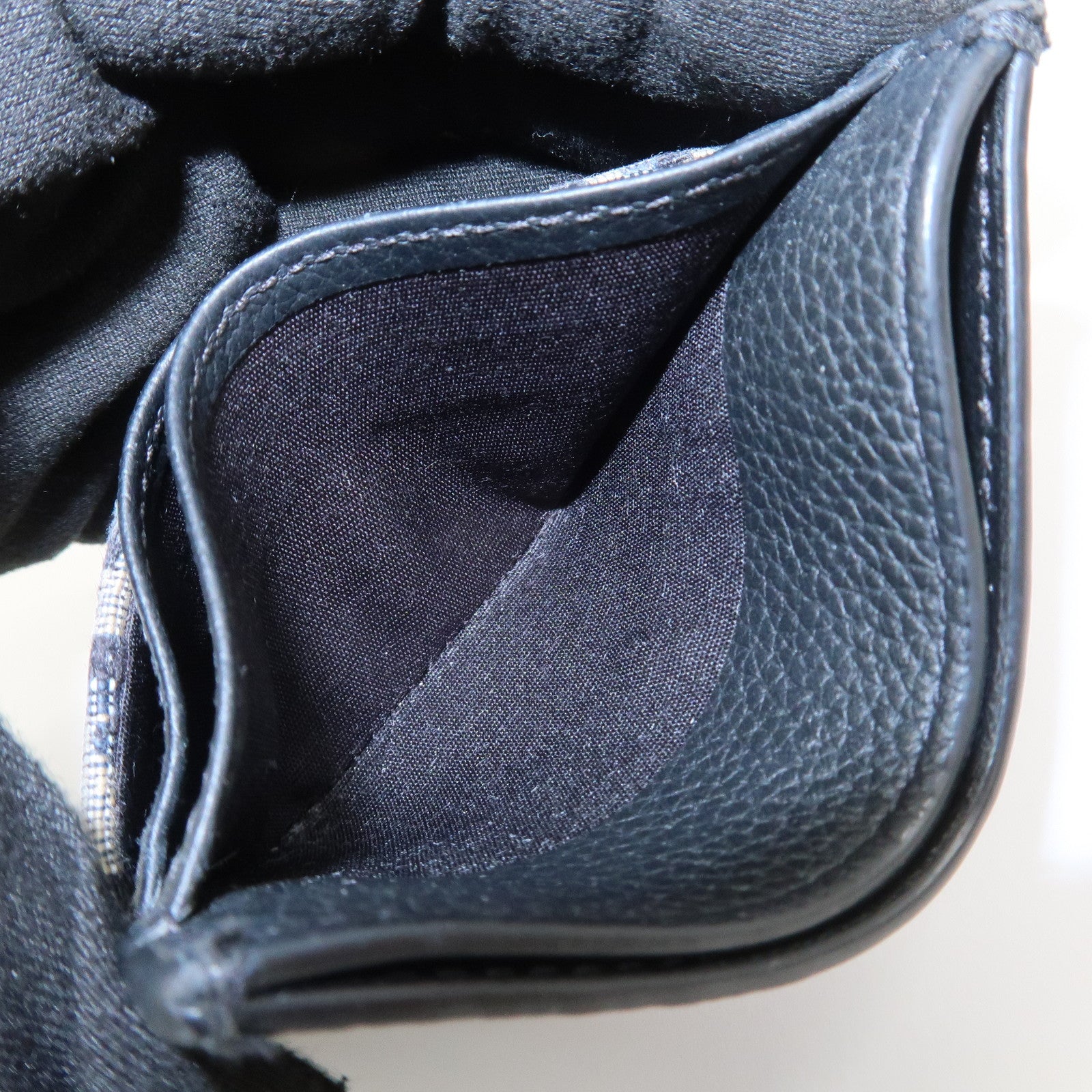 Christian Dior Trotter Jacguard Canvas Leather Card Case Navy