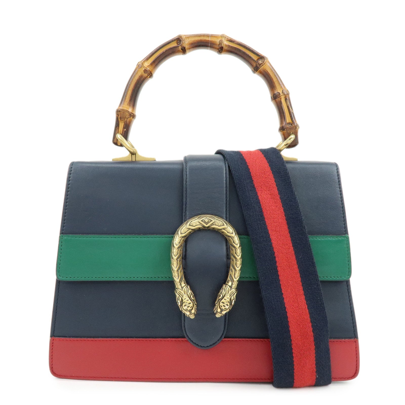 GUCCI Dionysus Bamboo Leather 2Way Bag Hand Bag Shoulder Bag 448075