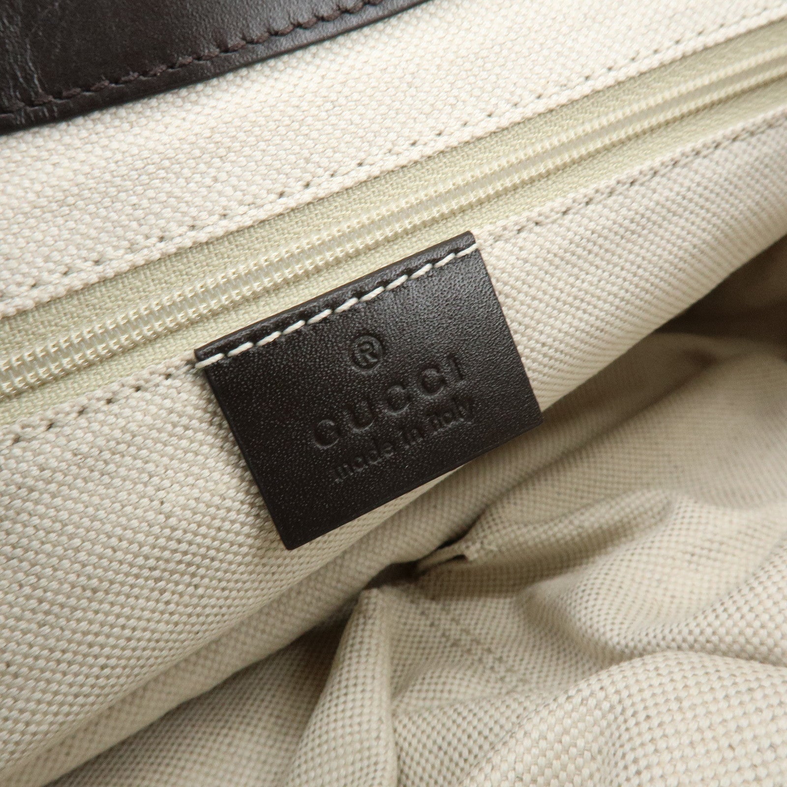 GUCCI Sukey Interlocking G GG Canvas Leather Shoulder Bag 308452