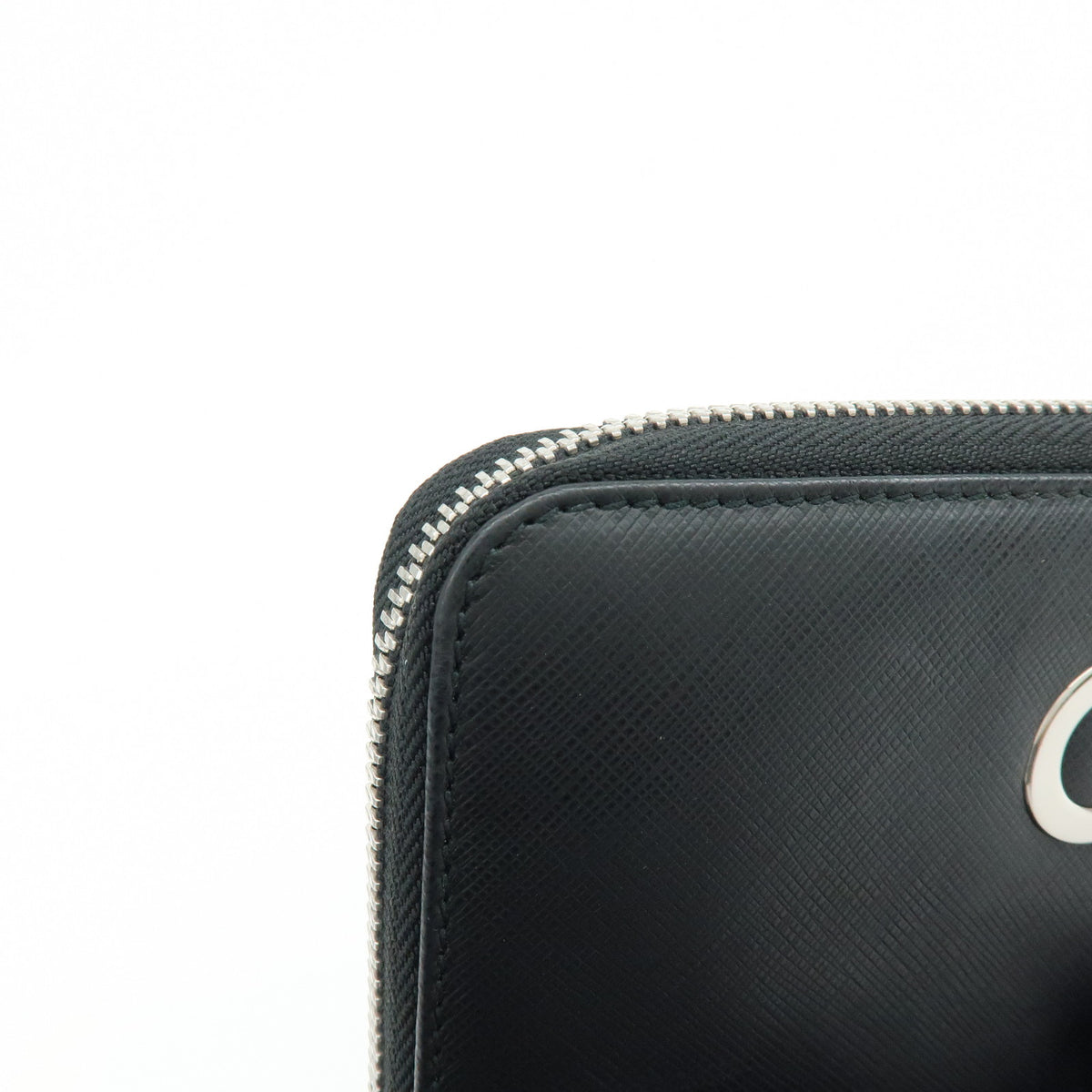 Ferragamo Ganchini Leather Long Wallet Black