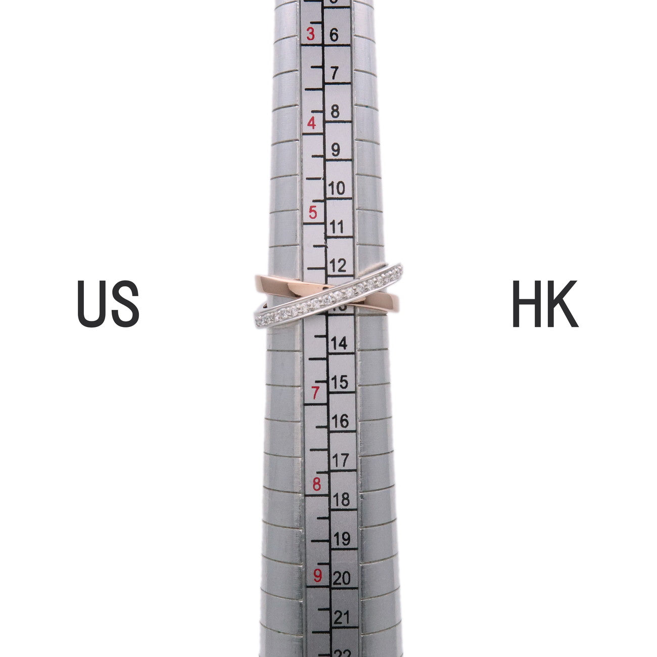 VENDOME AOYAMA Diamond Ring PT900 750PG Platinum Rose Gold US5.5-6