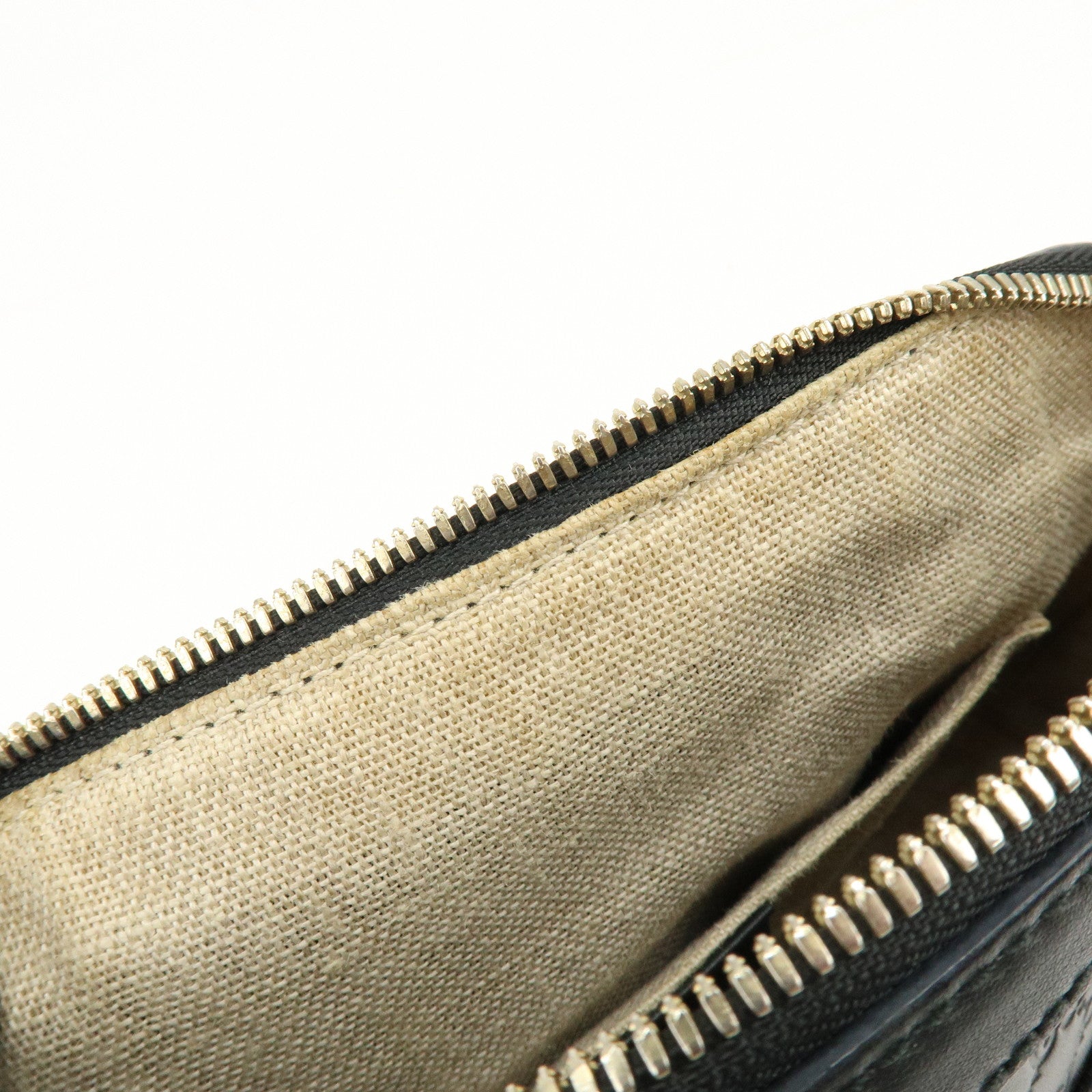 GUCCI Microguccissima Leather 2Way Bag Hand Bag Black 449654