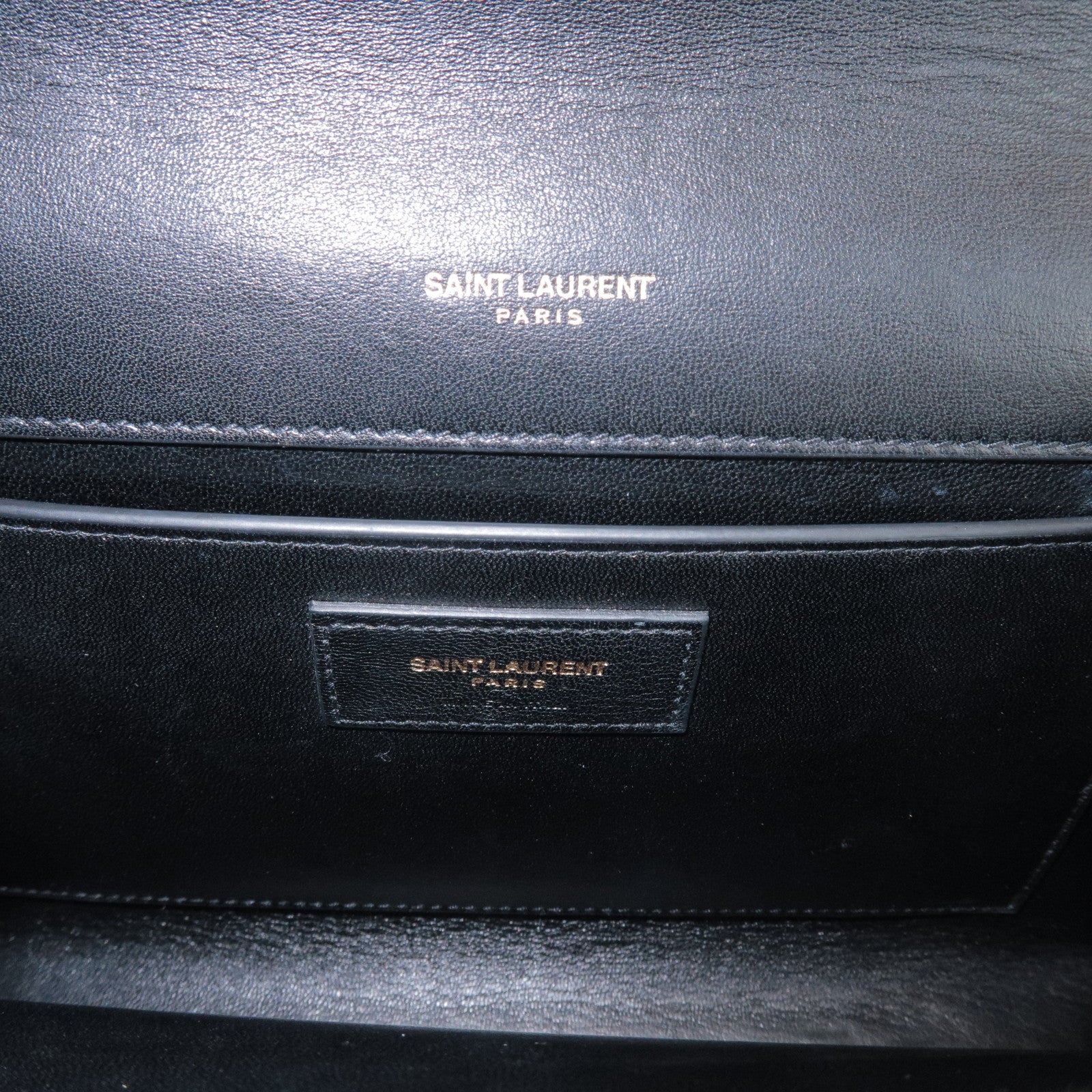 SAINT LAURENT PARIS Cassandra Suede Rhinestone Shoulder Bag 513074