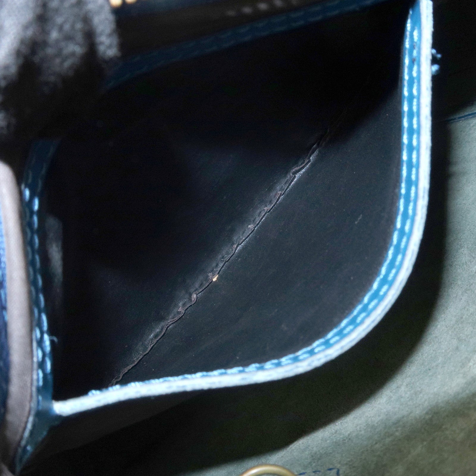 Louis Vuitton Epi Speedy 25 Hand Bag Boston Bag Toledo Blue M43015