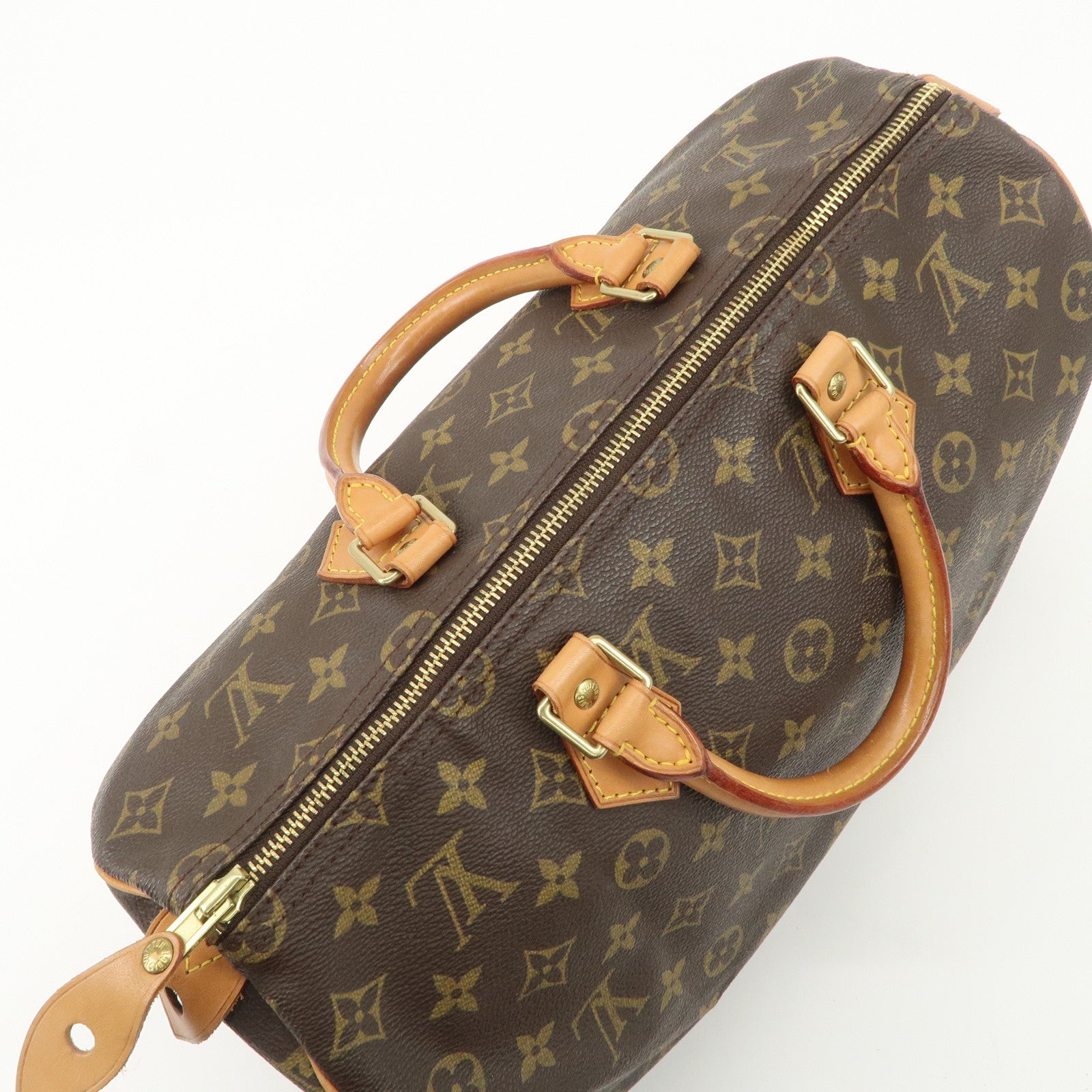 Louis Vuitton Monogram Speedy 35 Boston Bag Brown M41524