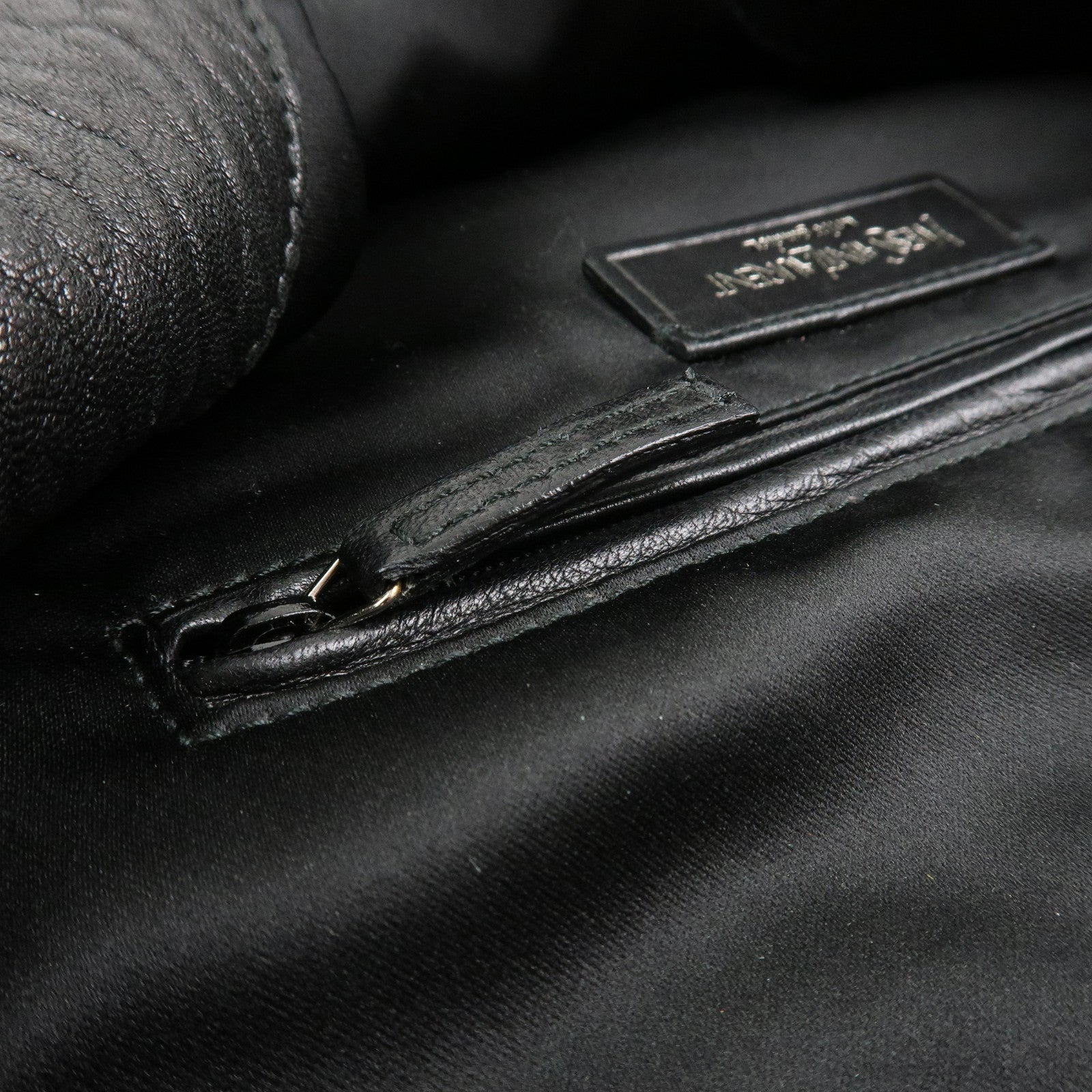 SAINT LAURENT PARIS Leather Shoulder Bag Hand Bag Black 228840