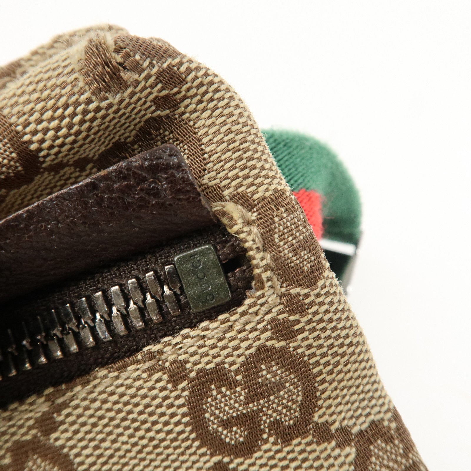 GUCCI GG Canvas Leather Waist Bag Crossbody Bag Beige Brown 28566 Used