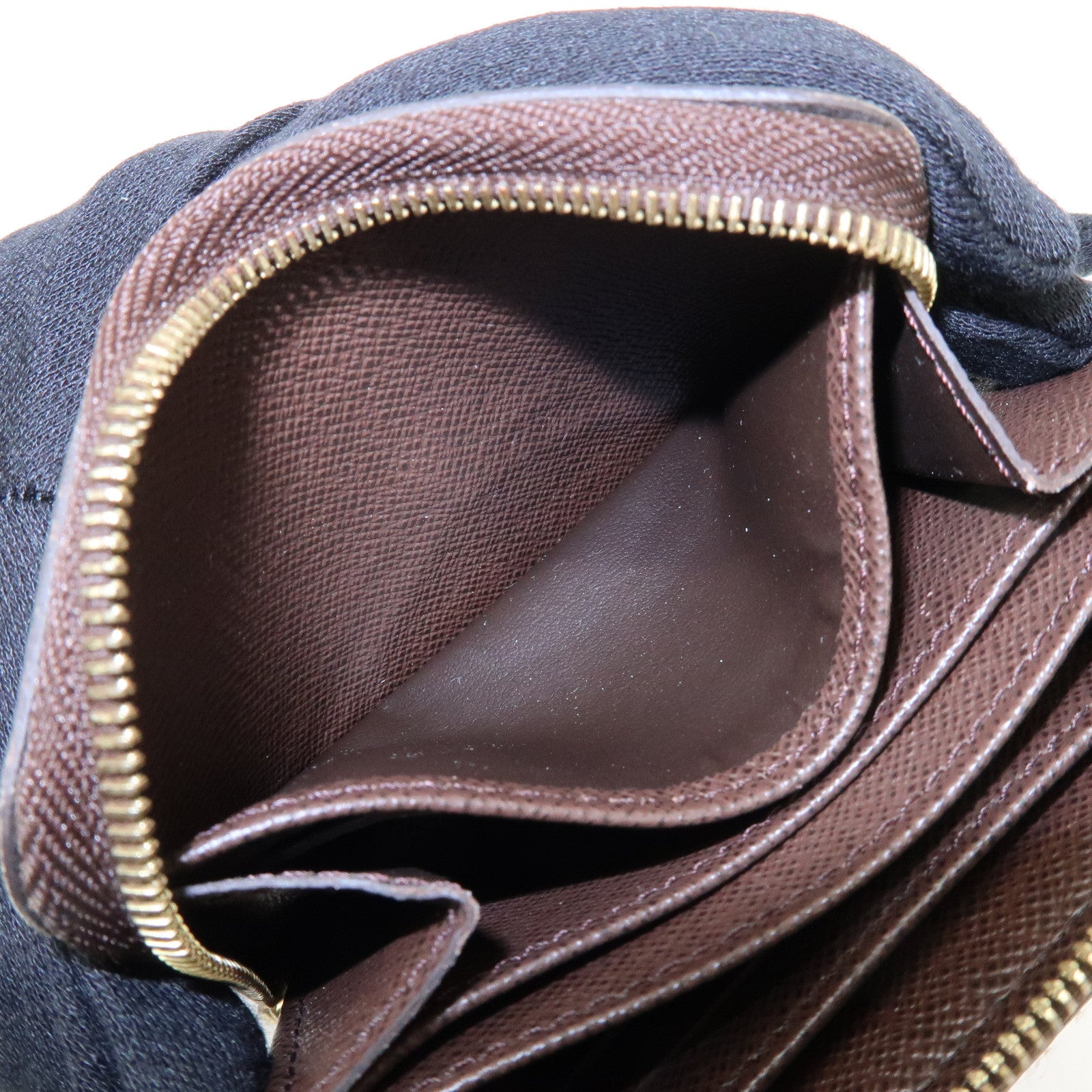 Louis Vuitton Damier Zippy Coin Case Wallet Brown N63070
