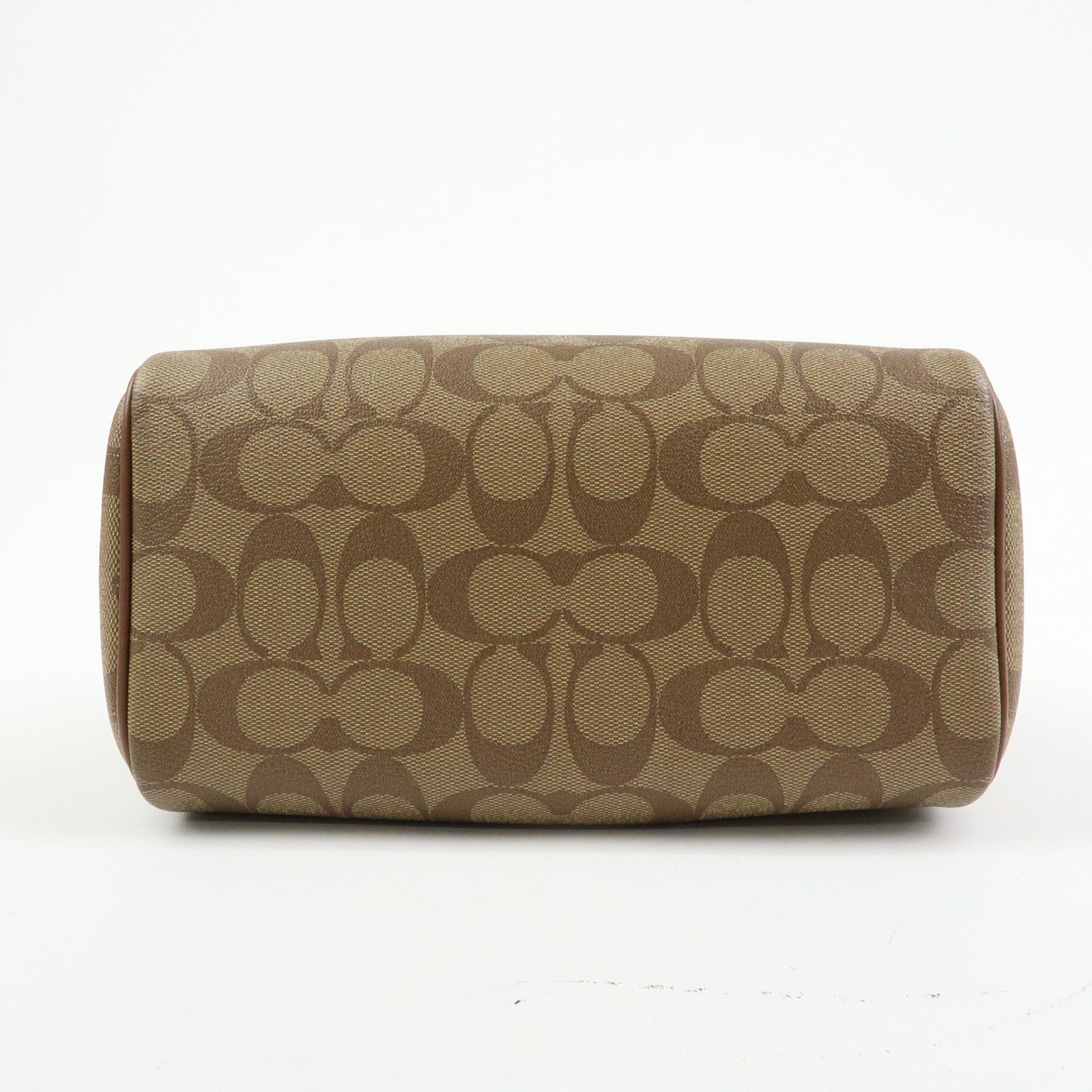 COACH Signature PVC Leather 2Way Shoulder Bag Hand Bag Brown