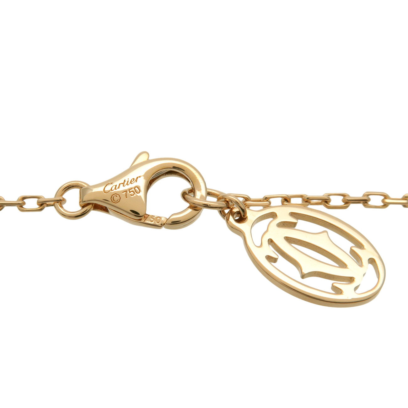 Cartier D'amour 1P Diamond Necklace SM K18 750YG Yellow Gold