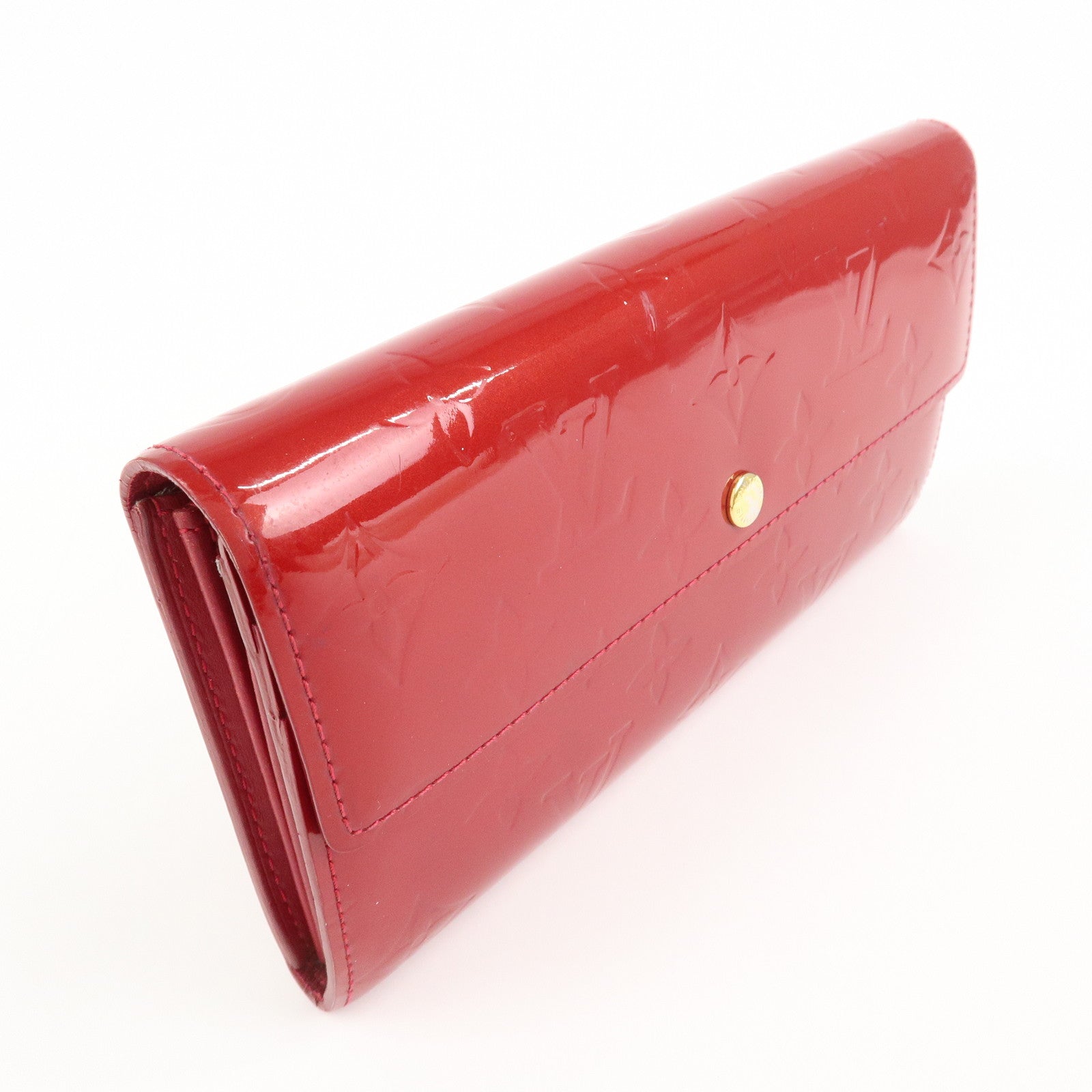 Louis Vuitton Monogram Vernis Leather Wallet Pomme d'Amour M93530 Used