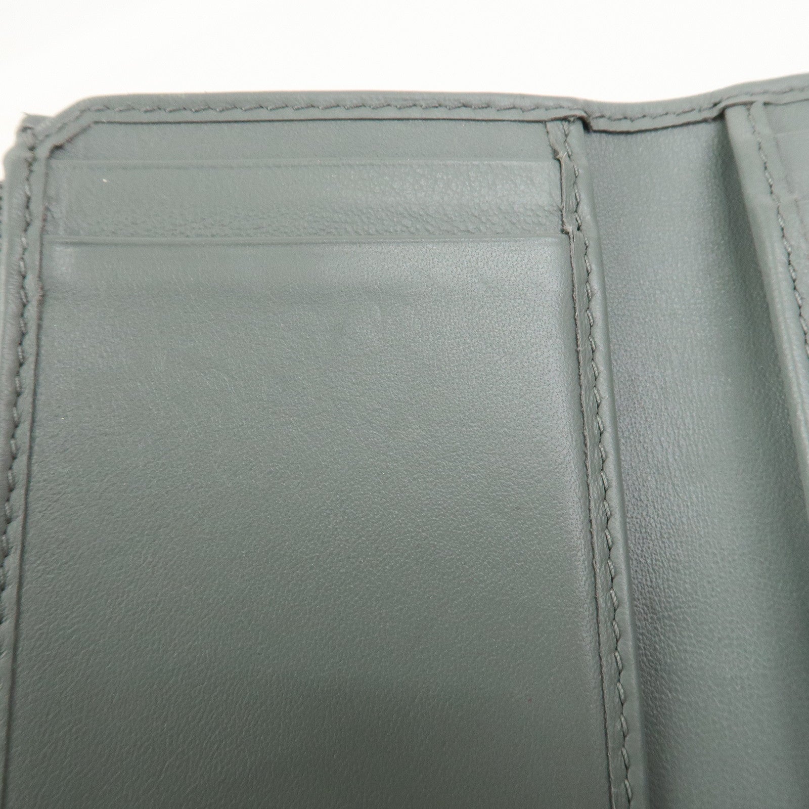 Christian Dior Trotter Saddle Tri-fold Compact Wallet Gray