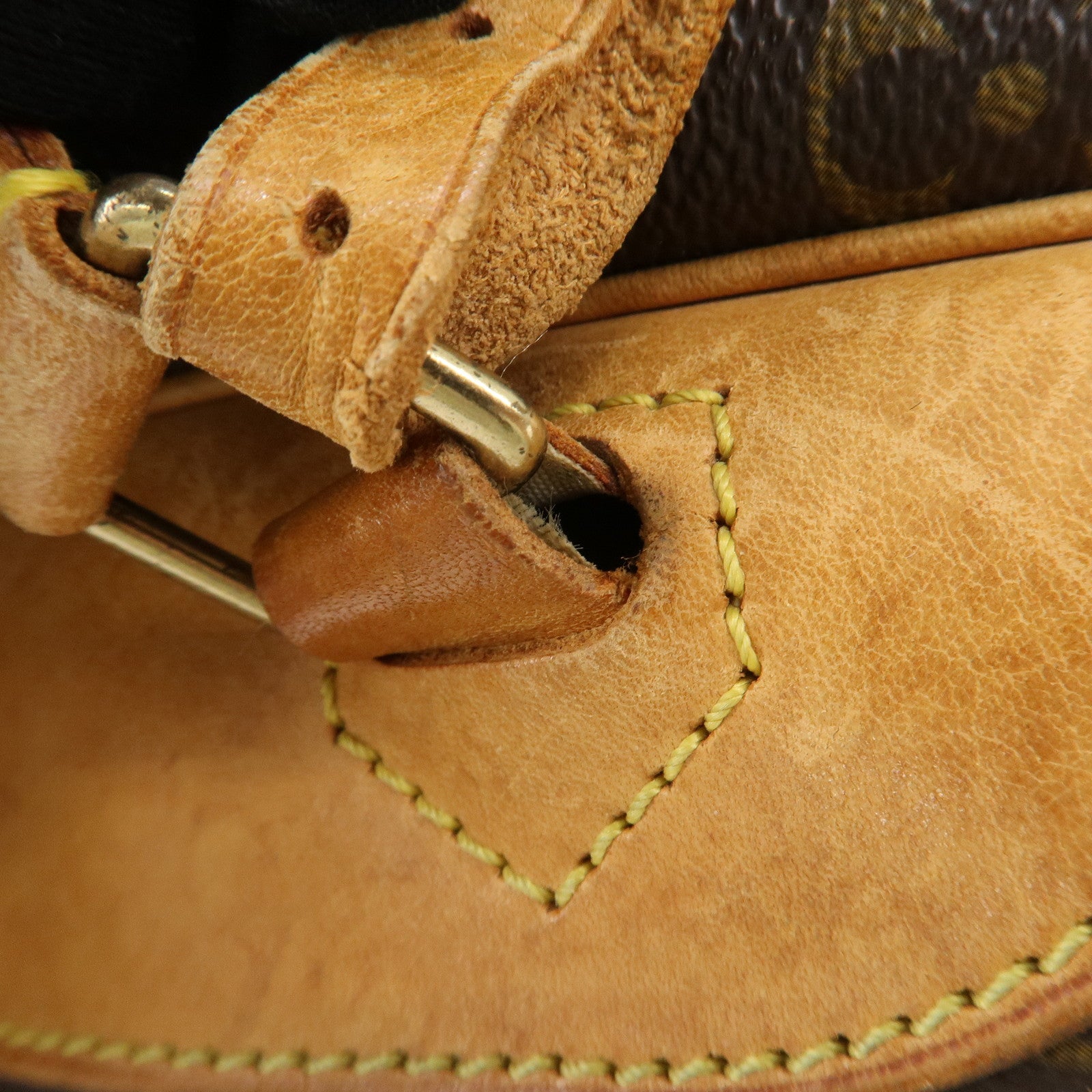 Louis Vuitton Monogram Deauville Hand Bag Brown M47270 Used