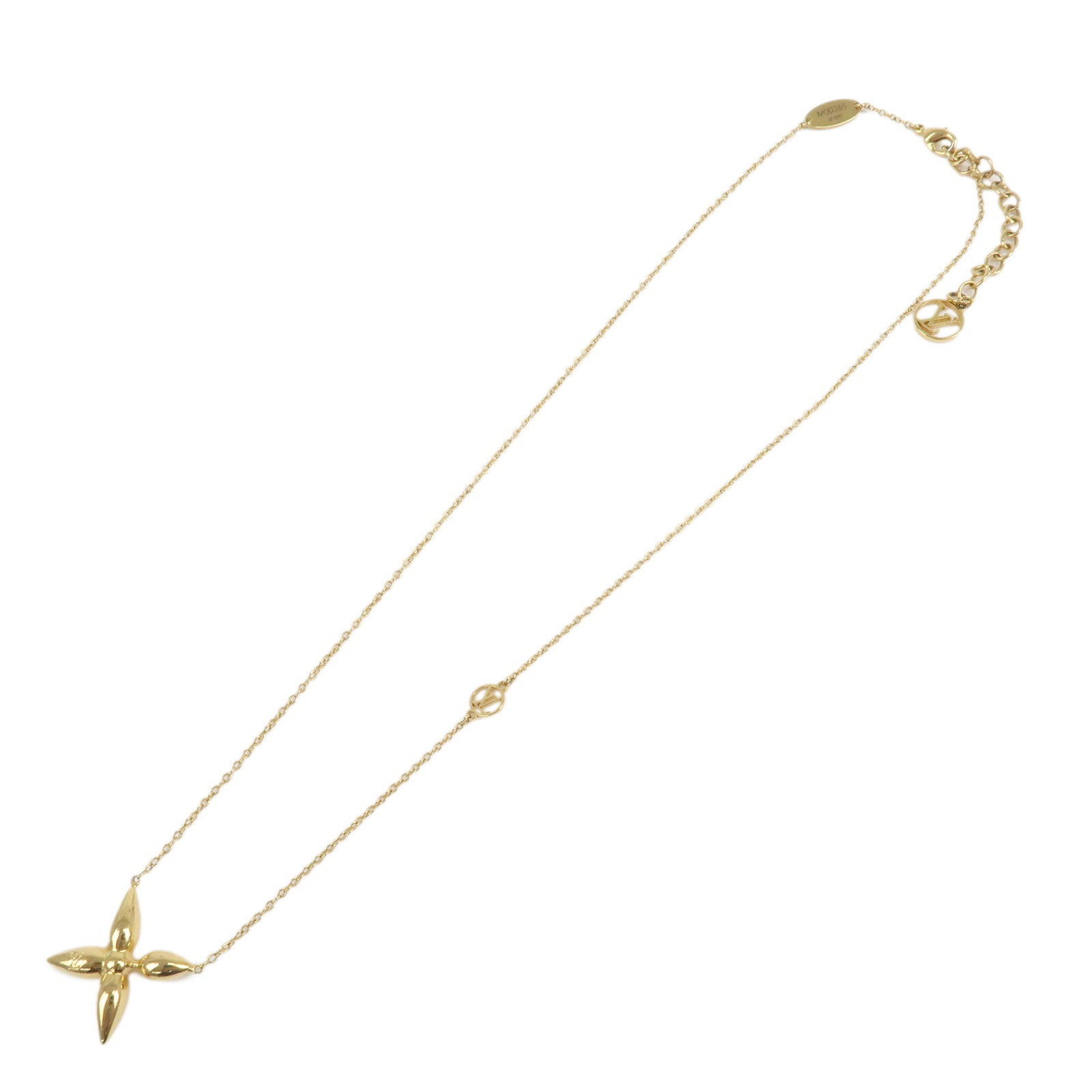 Louis Vuitton Collier Louisette Monogram Flower Necklace M00365