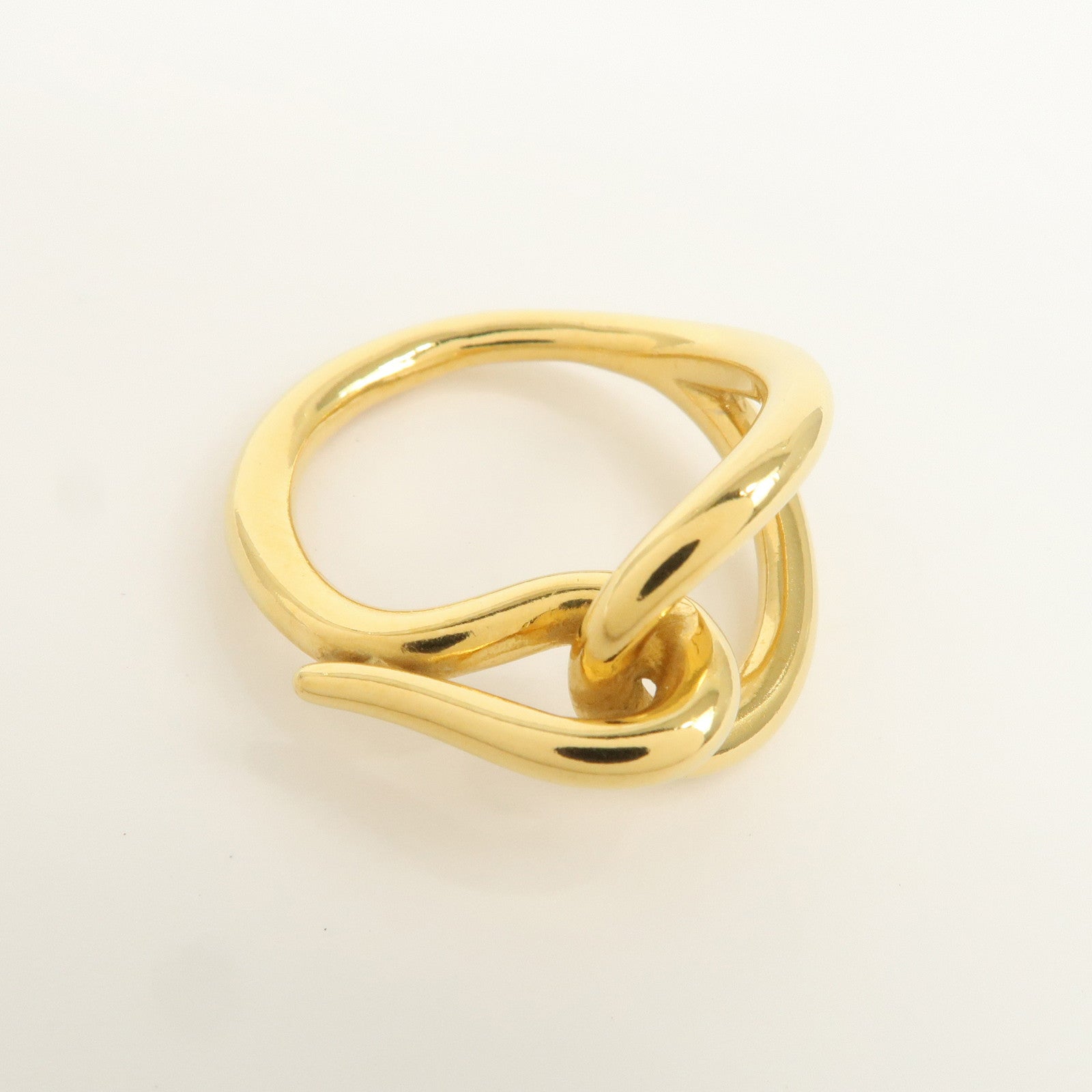 HERMES Metal Jumbo Scarf 90 Ring Gold 601012S