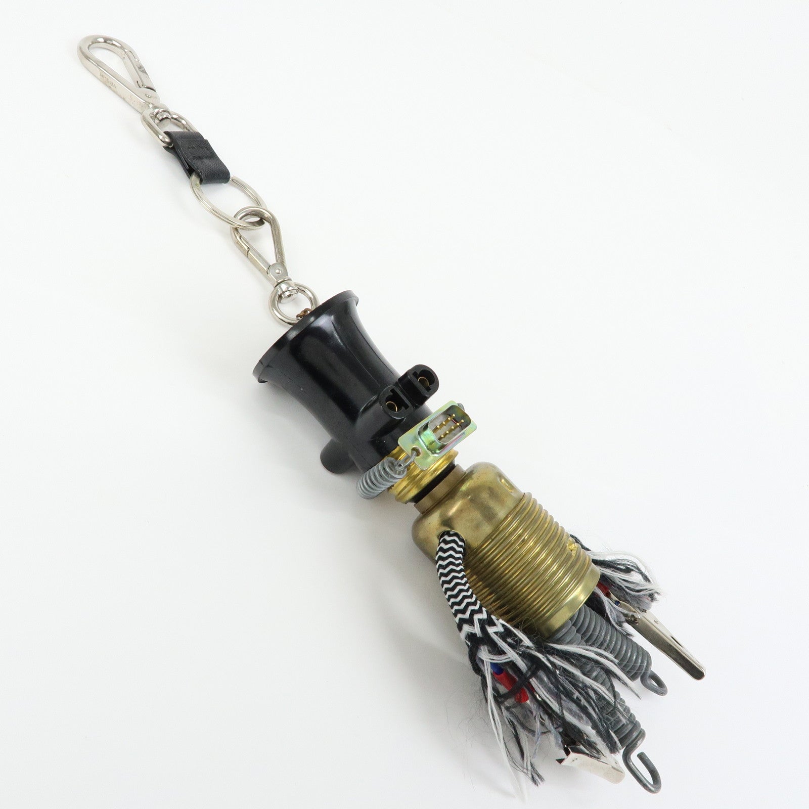 PRADA Robot Metal Plastic Bag Charm Key Charm Silver Gold