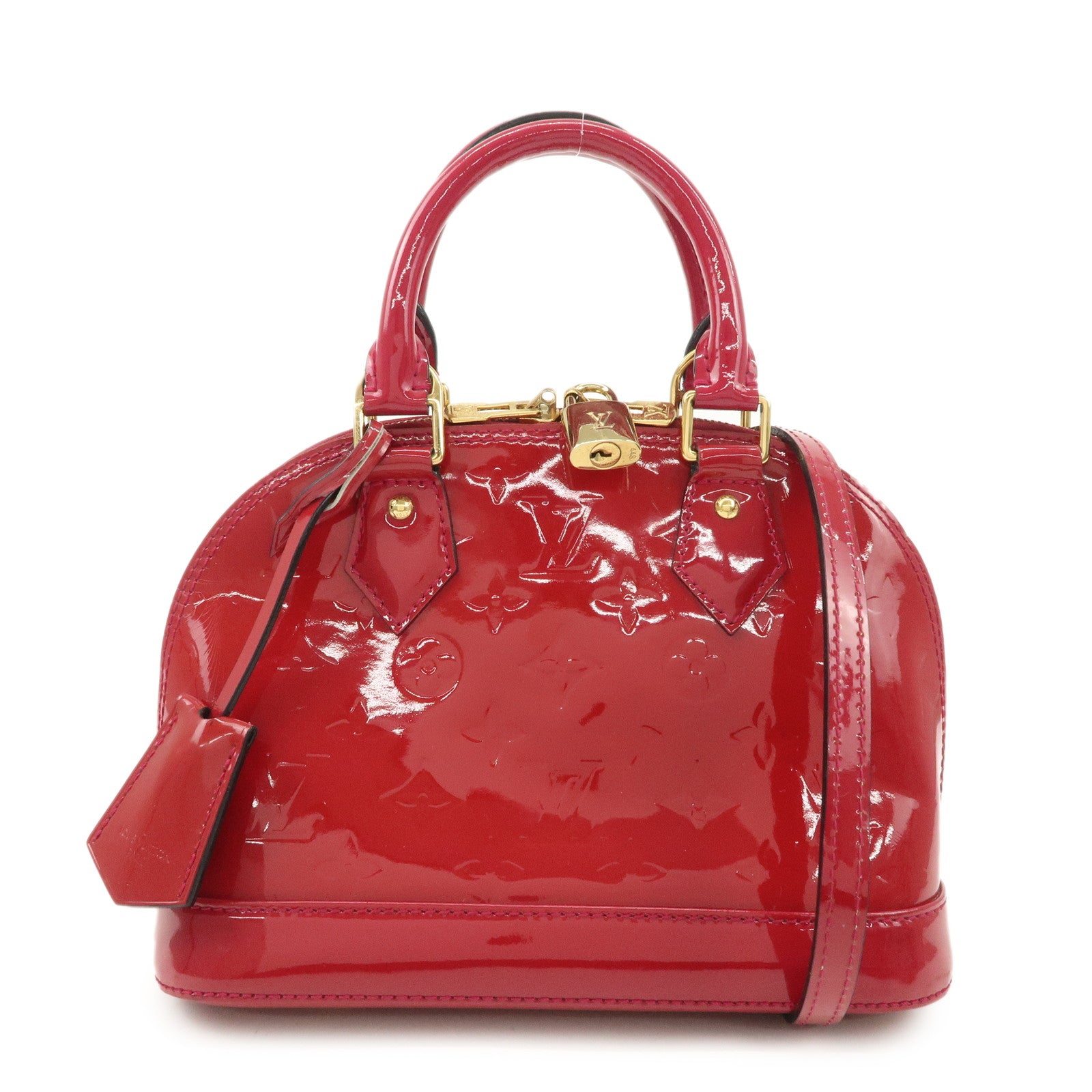 Louis Vuitton Monogram Vernis Alma BB Hand Bag Rose Indien M91771 Used