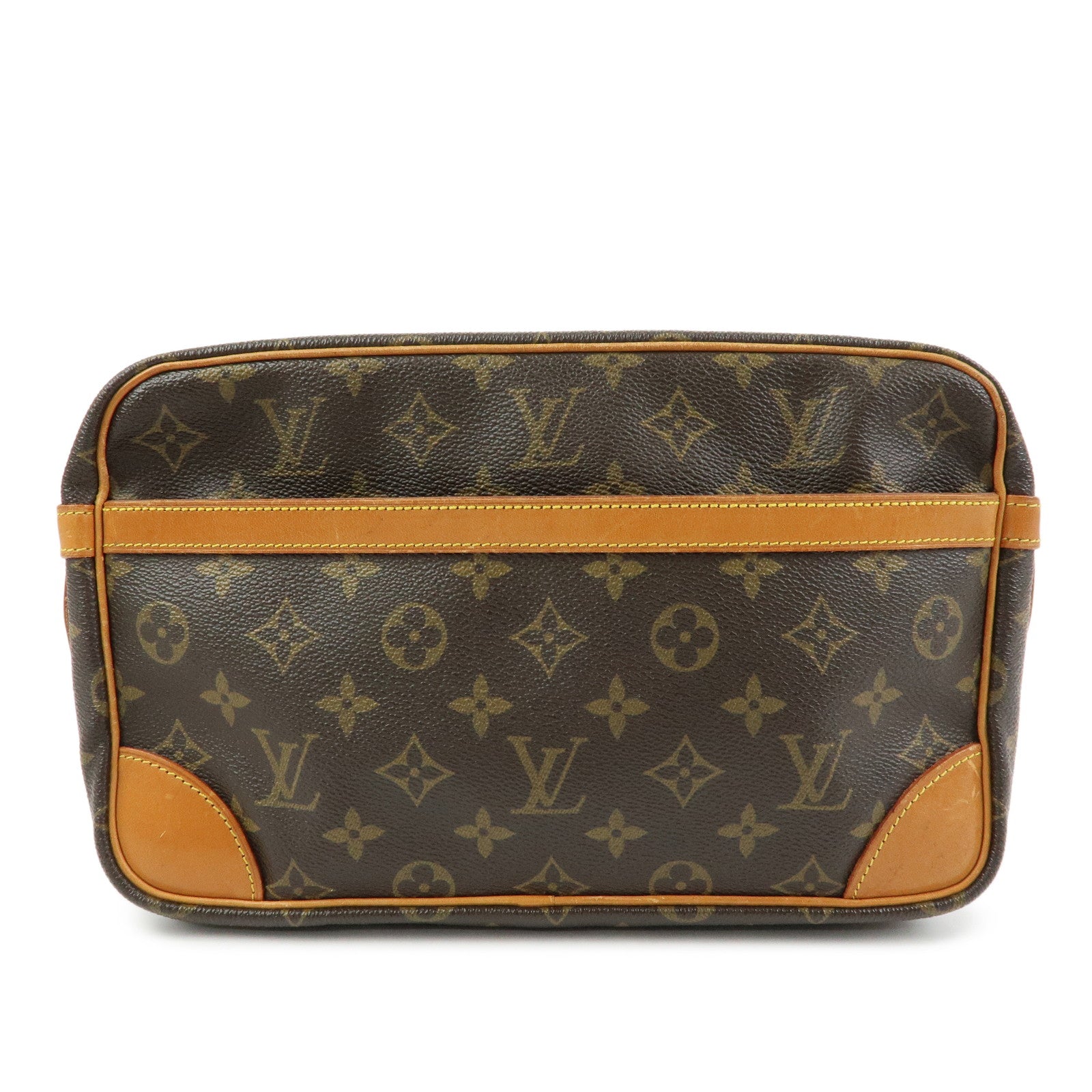 Louis Vuitton Monogram Compiegne 28 Pouch Clutch Bag Brown M51845