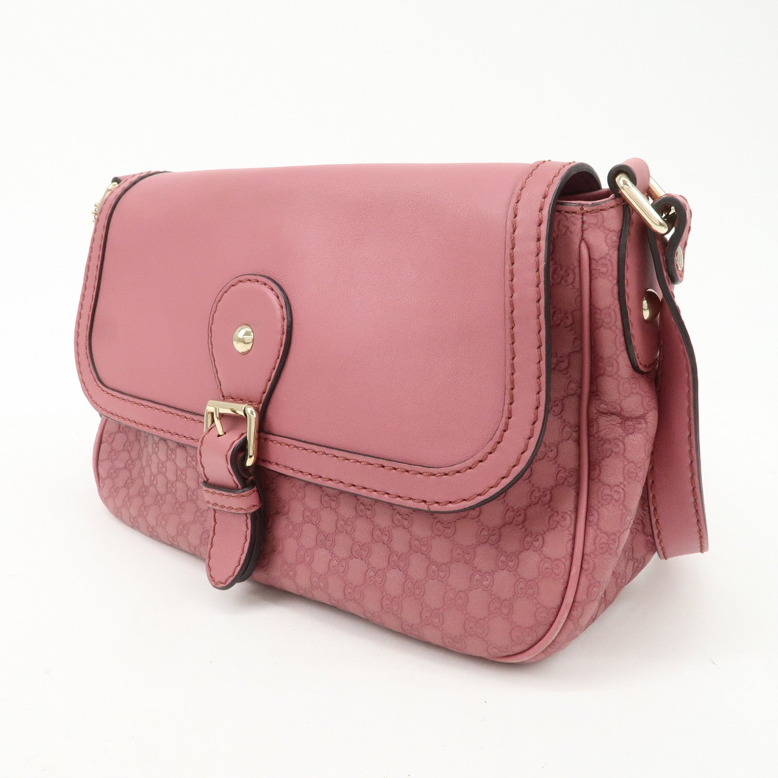 GUCCI Sukey Micro Guccissima Leather Shoulder Bag Pink 193604