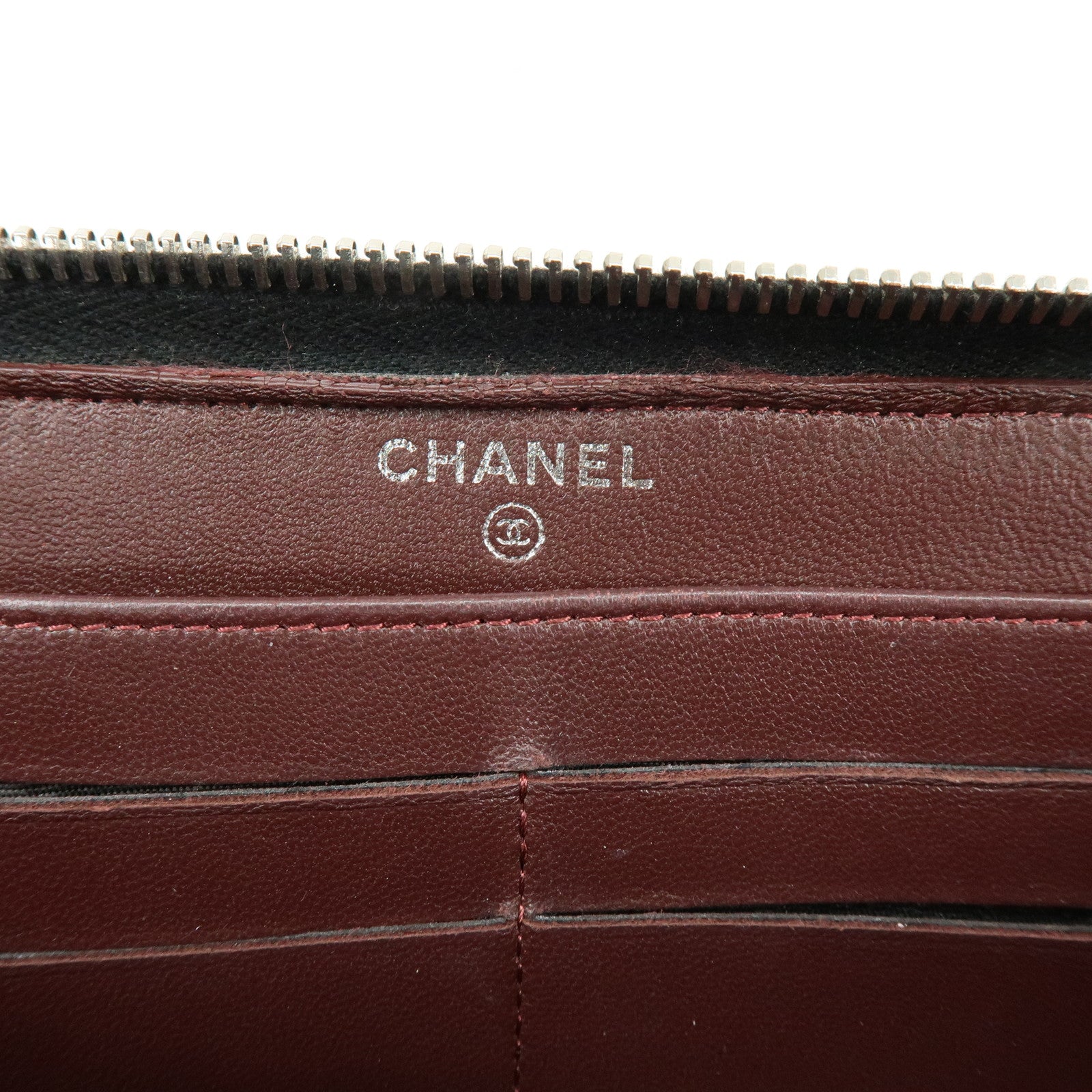 CHANEL Matelasse COCO Mark Round Zippy Long Wallet Black A50097