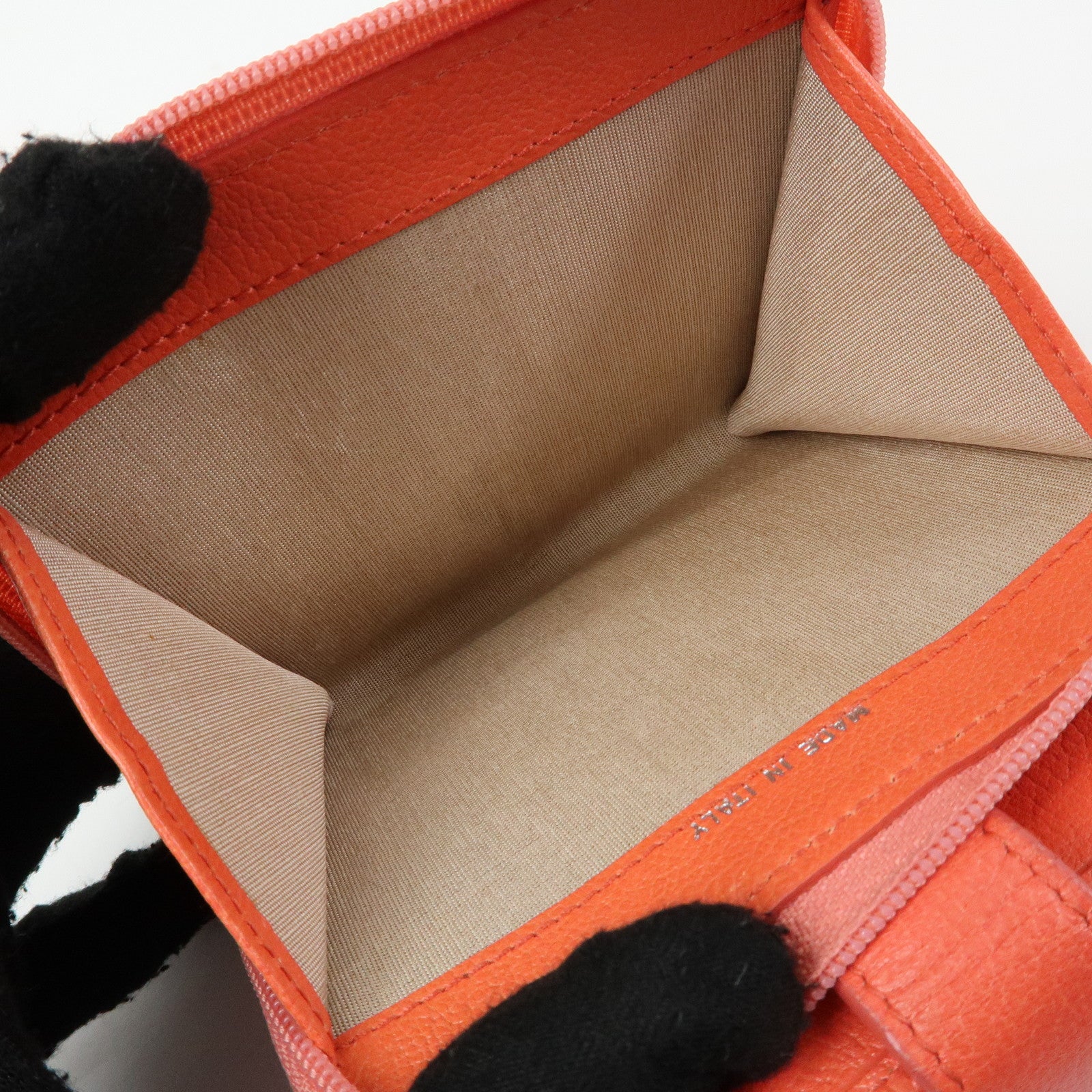 CHANEL Camellia Zip Around Leather Compact Wallet Rose Pink