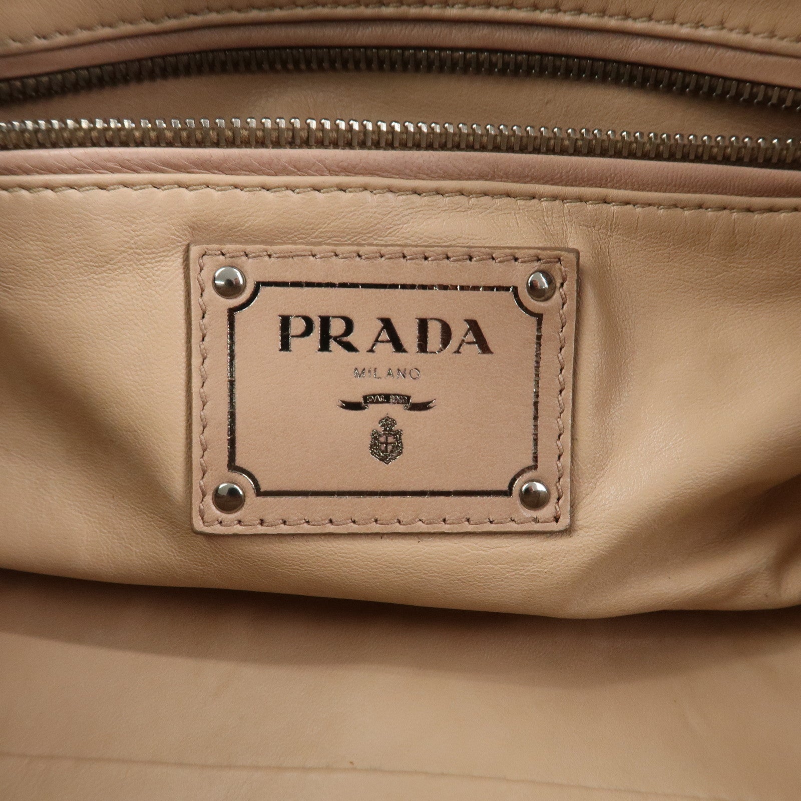 PRADA Nappa Leather 2Way Bag Hand Bag Shoulder Bag Light Pink