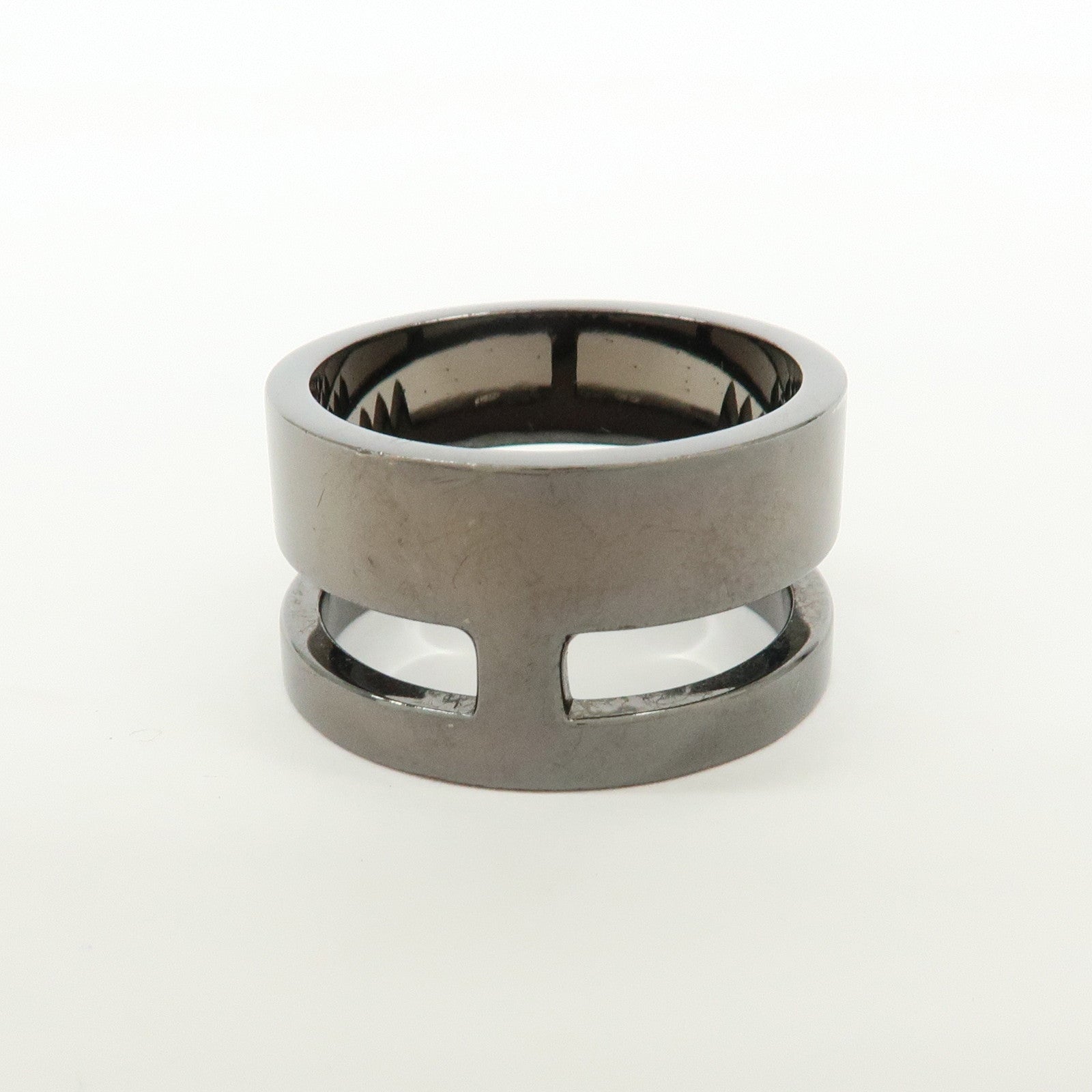 FENDI Monster Metal Ring Black Silver US11.5 EU66 HK26 Size L