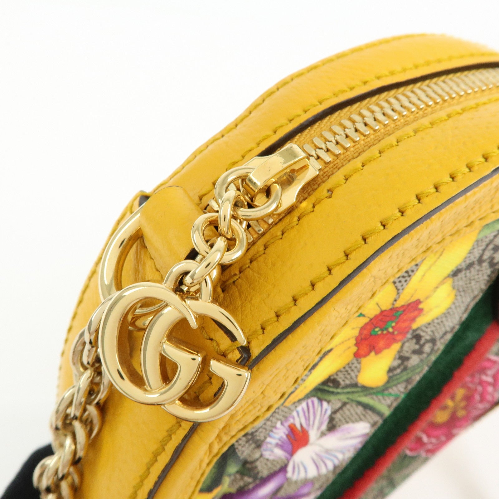 GUCCI Ophidia Sherry Double G Round Mini Chain Shoulder Bag 550618