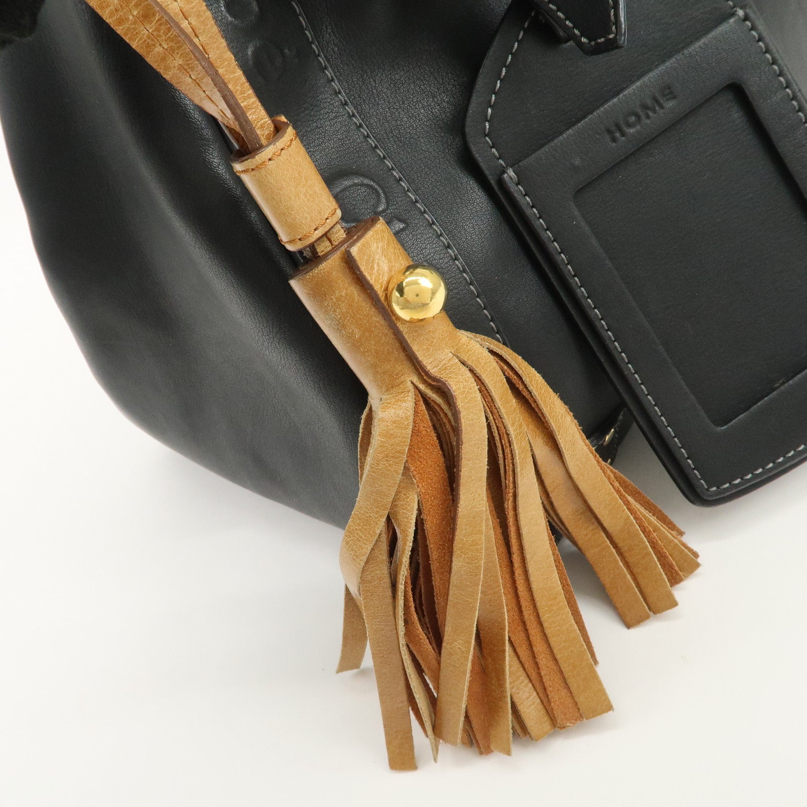 Chloe Eden Leather Shoulder Bag Hand Bag Tote Bag Black