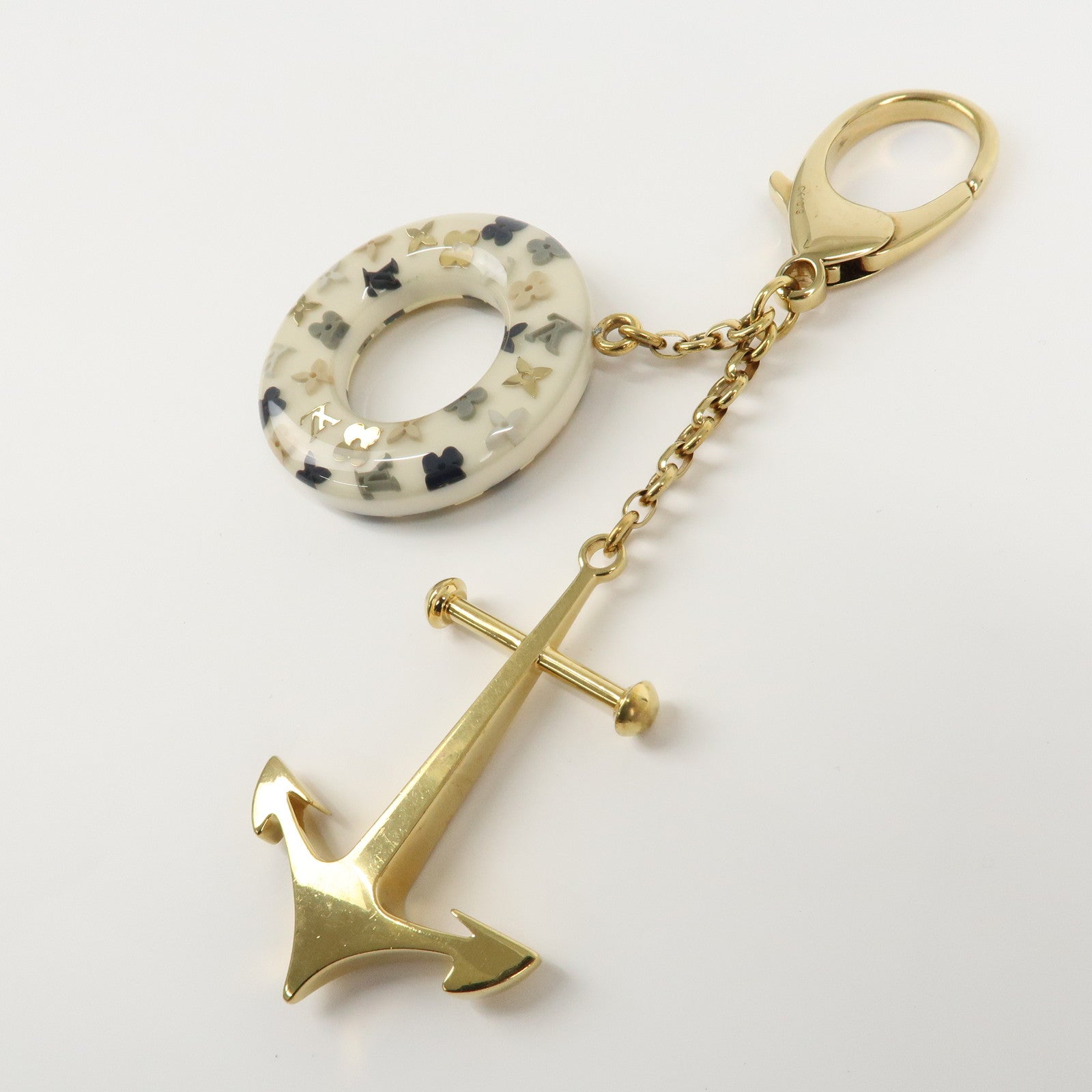 Louis Vuitton Monogram Porte Cles Marine Anchor Swim Ring Charm M66141 Used