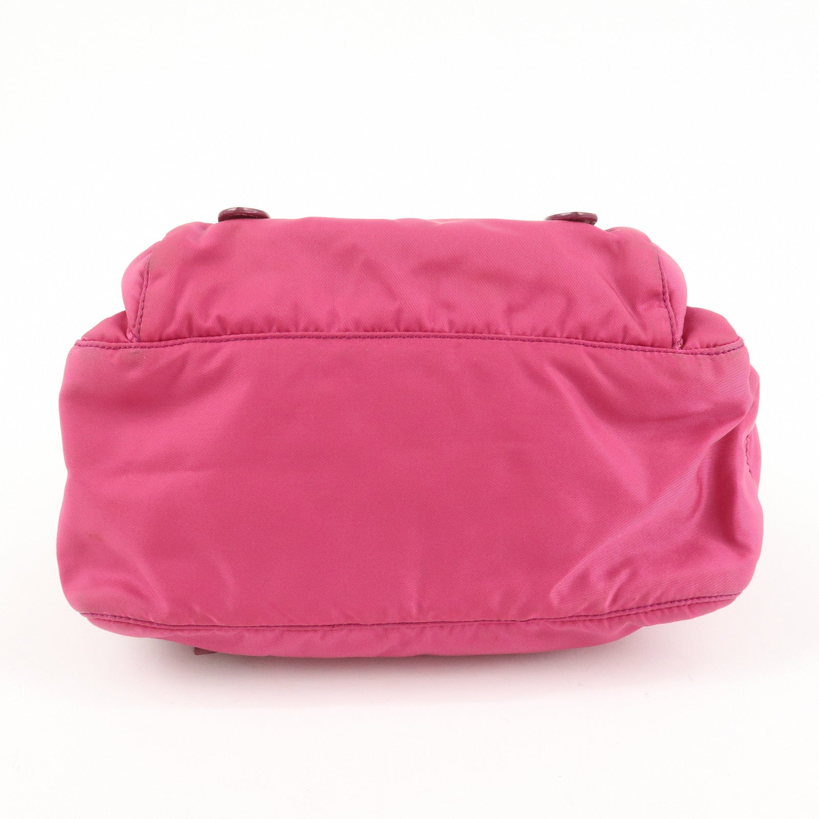 PRADA Nylon Saffiano Leather Flap Messenger Shoulder Bag Pink BT0697 Used