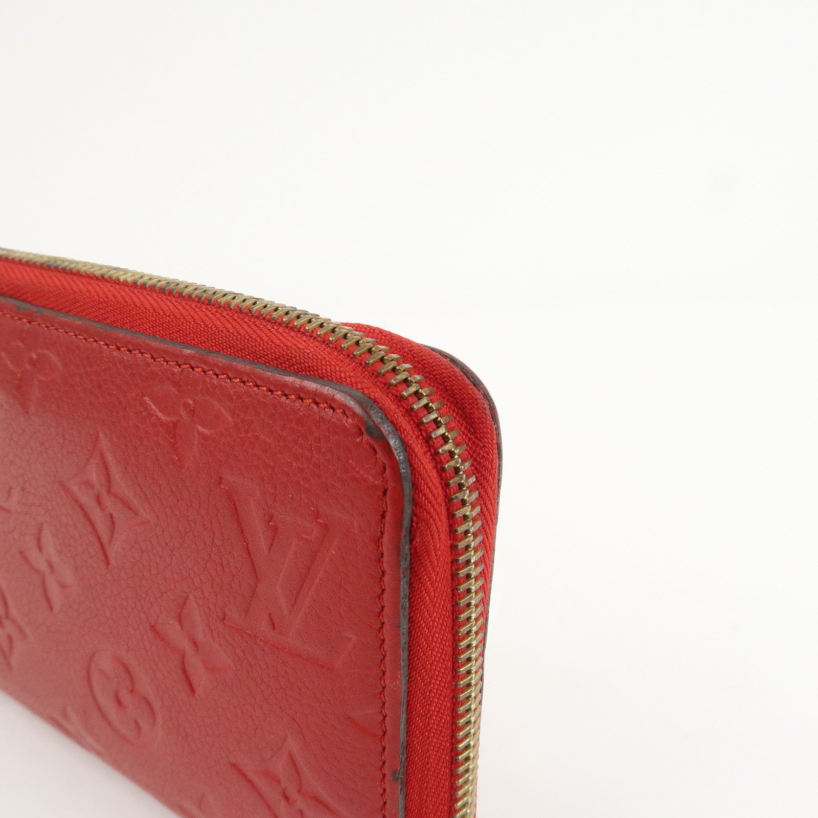 Louis Vuitton Monogram Empreinte Zippy Long Wallet Cerise M60737