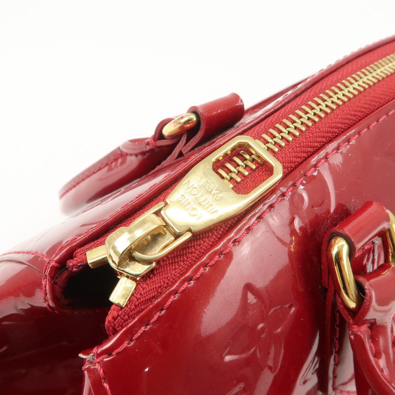 Louis Vuitton Monogram Vernis Sherwood PM Shoulder Bag Red M91494
