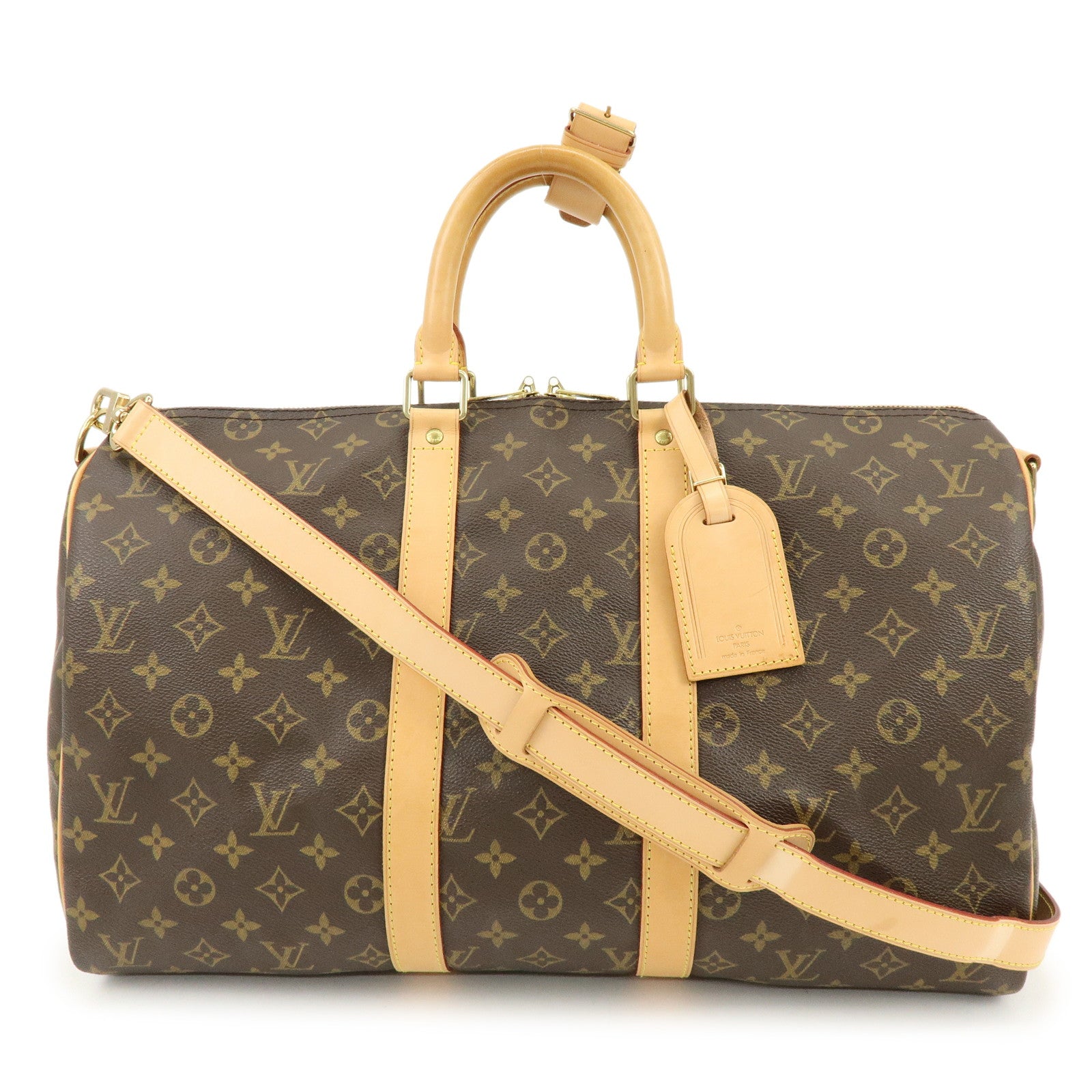Louis Vuitton Monogram Keep All Bandouliere 45 Boston Bag M41418