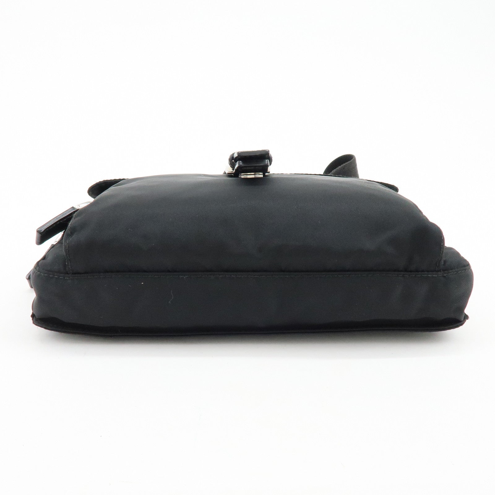 PRADA Triangle Logo Nylon Shoulder Bag Crossbody Bag Black