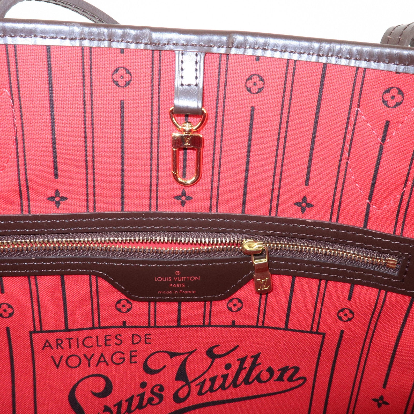 Louis Vuitton Damier Ebene Neverfull MM Tote Bag N51105 Used