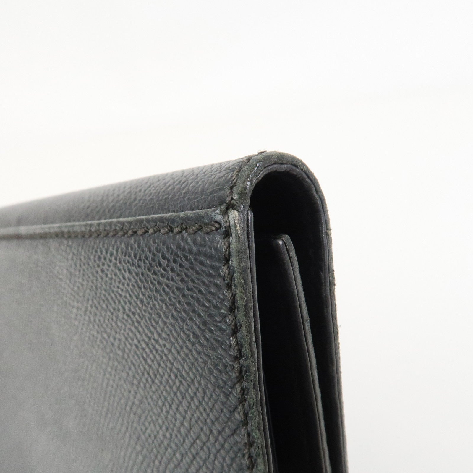 CHANEL COCO Mark Calf Leather Compact Wallet Black