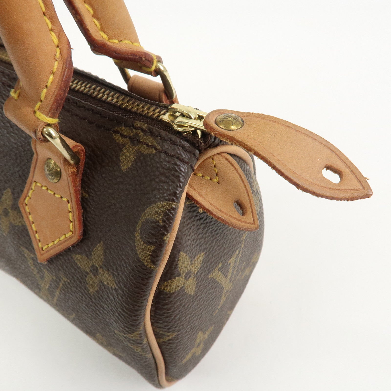 Louis Vuitton Monogram Mini Speedy Hand Bag Brown M41534