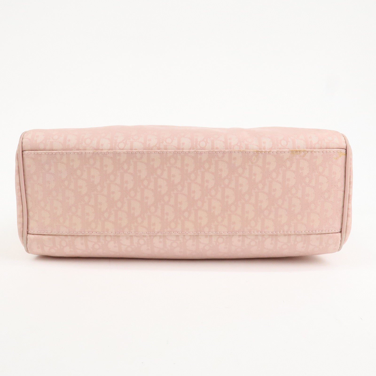 Christian Dior Trotter Leather Nylon Hand Bag Shoulder Bag Pink Used
