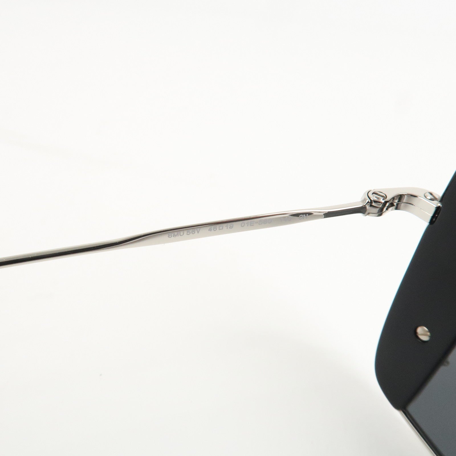 MIU MIU Metal Rhine Stone Sunglasses Black Silver 01E-580 46□19