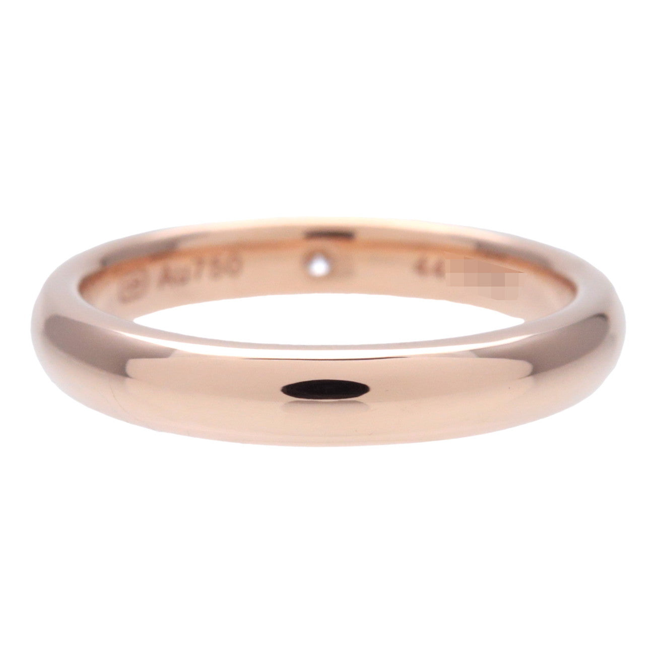 HARRY WINSTON Marrige Ring 1P Diamond 750PG Rose Gold US4-4.5