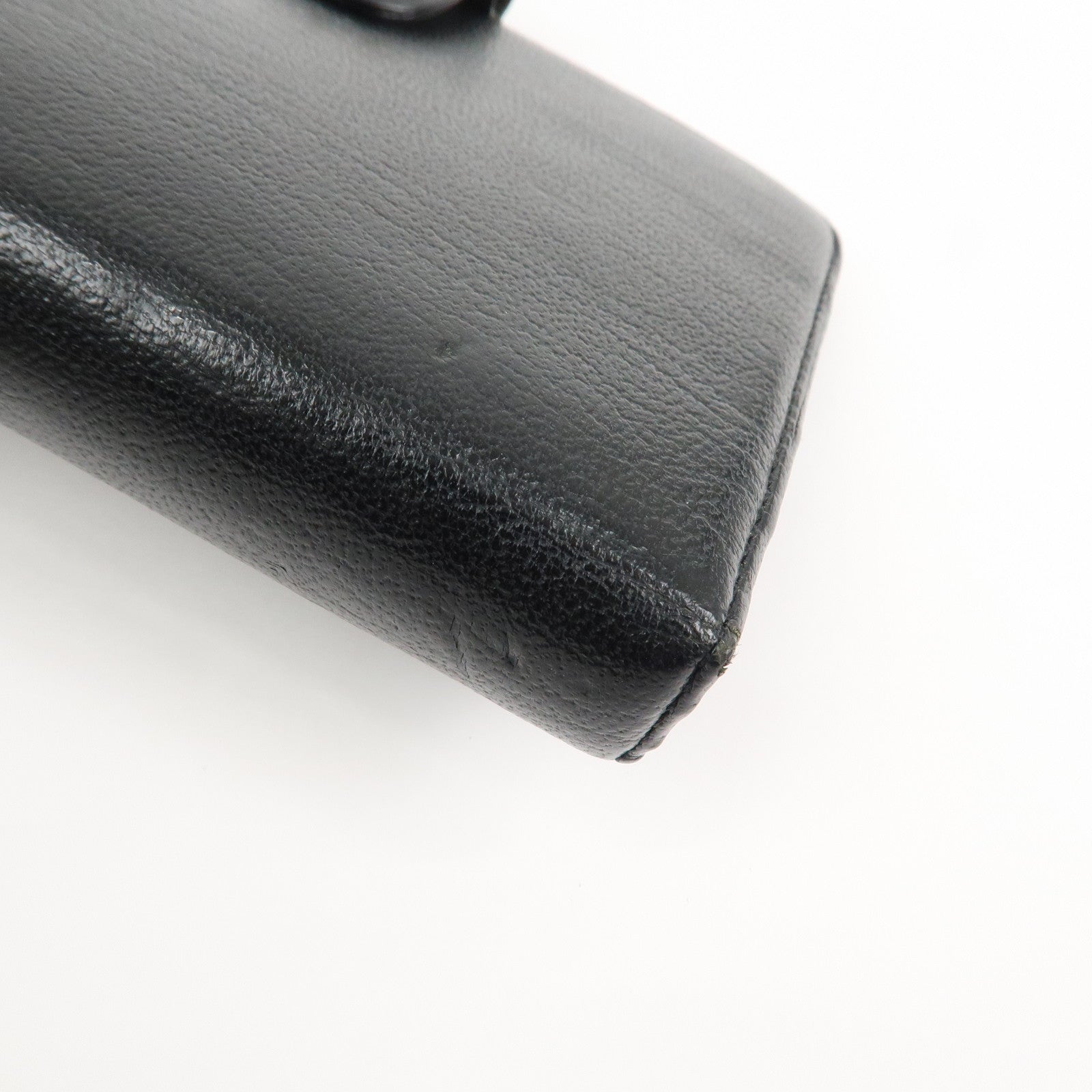 CHANEL COCO Mark Leather Planner Cover Agenda Black