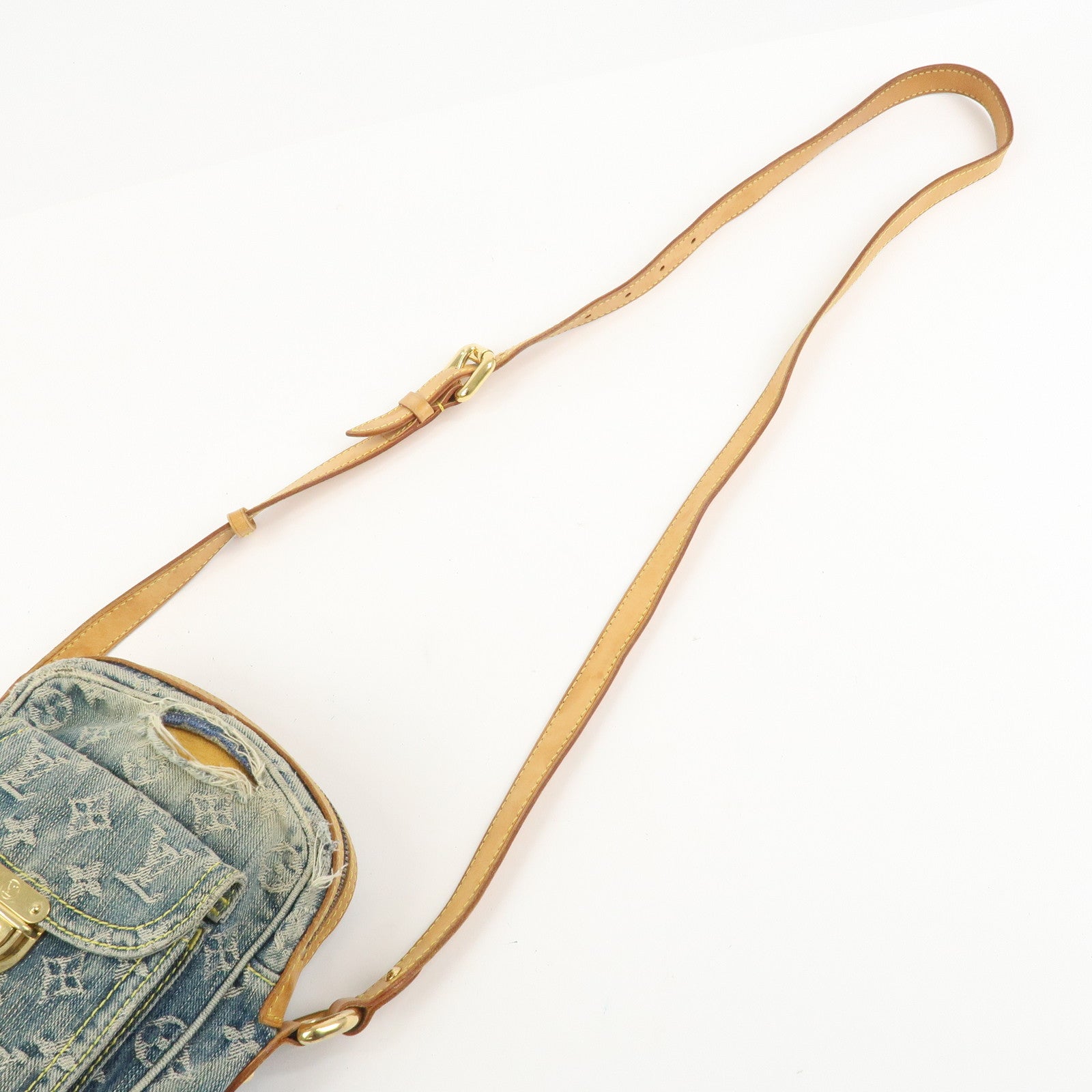 Louis Vuitton Monogram Denim Camera Bag Shoulder Bag Blue M95348