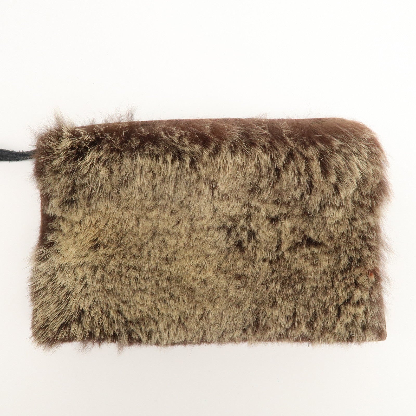 CHANEL COCO Mark Lapin Suede Tote Bag Hand Bag Shoulder Bag Brown