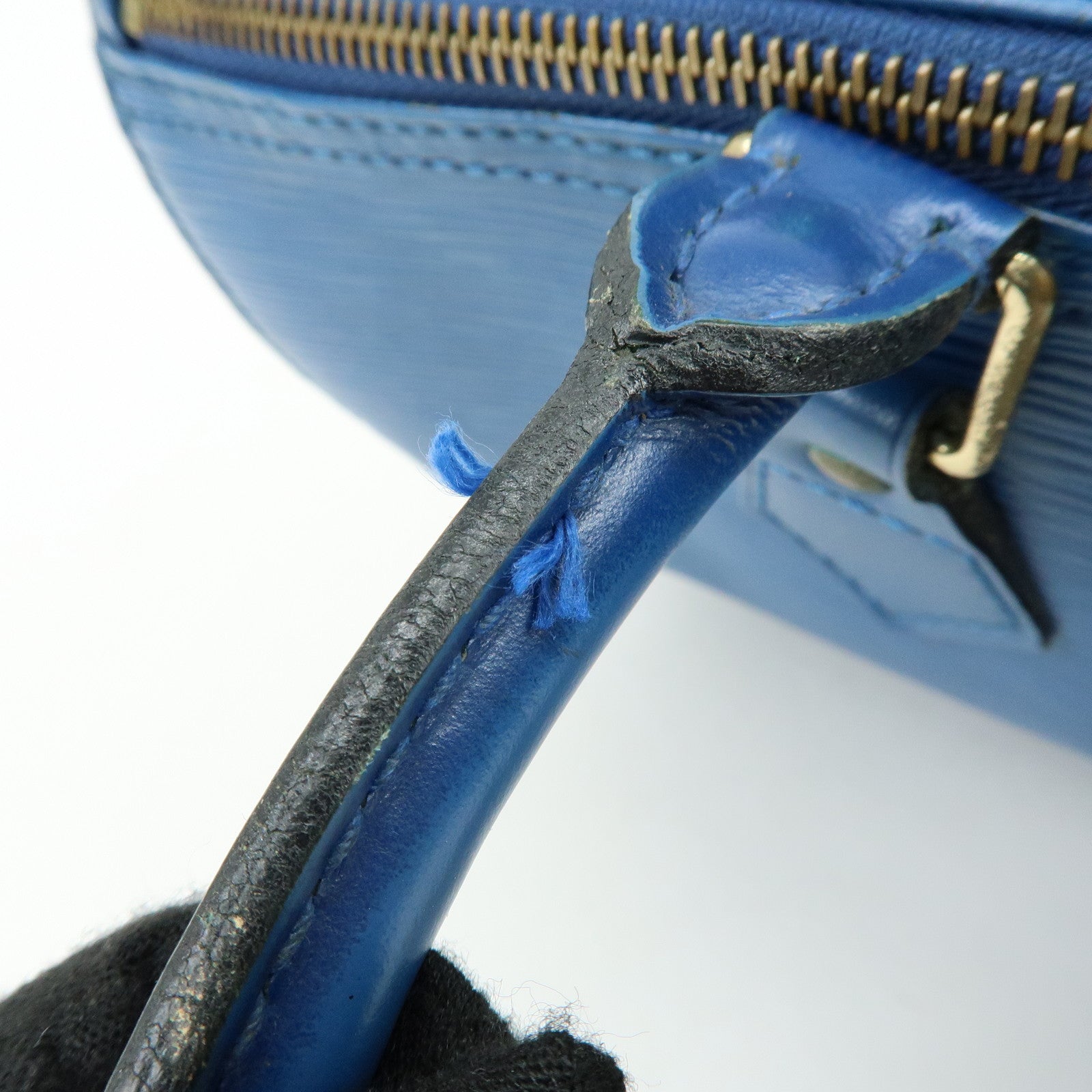 Louis Vuitton Epi Speedy 30 Hand Bag Boston Bag Blue M43005