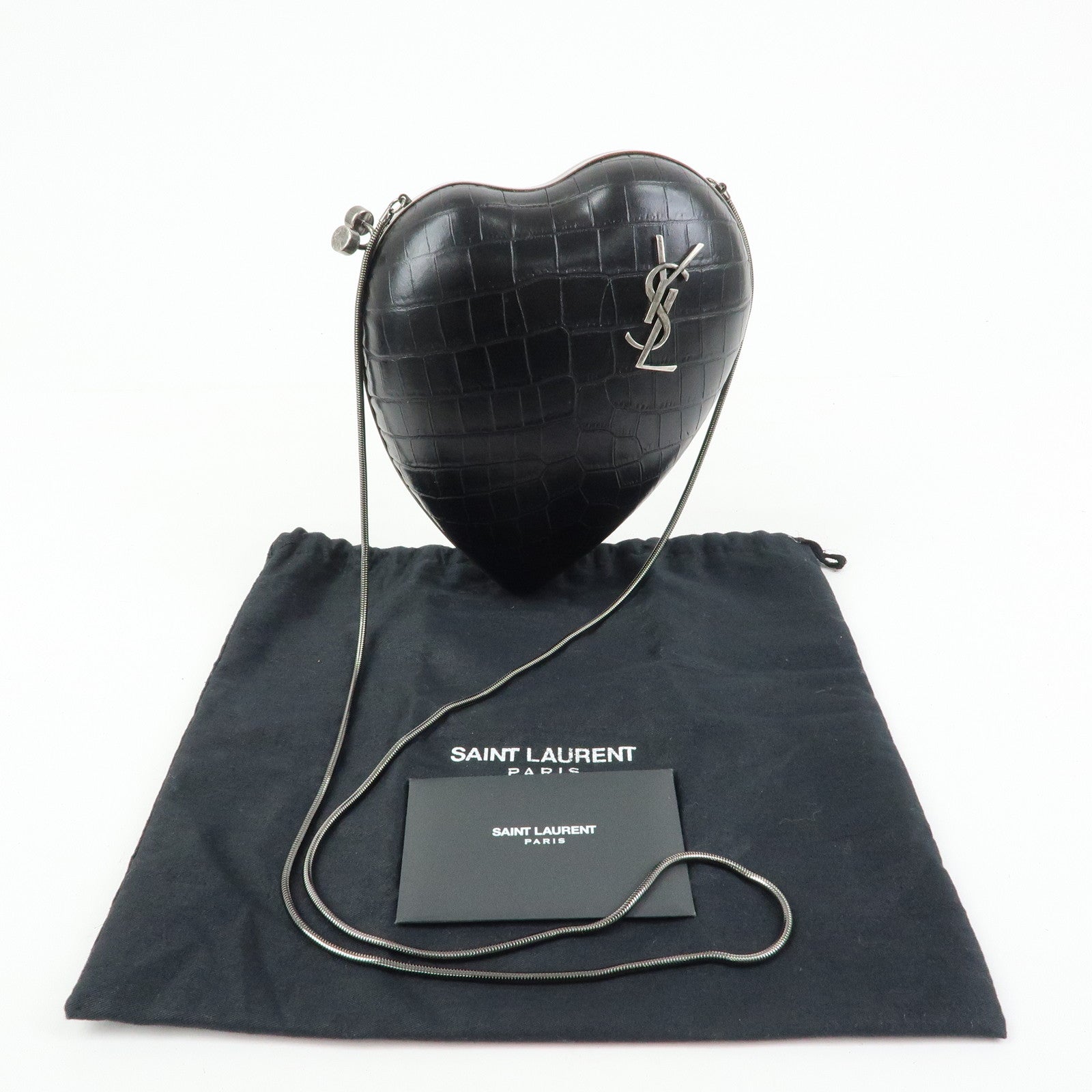 SAINT LAURENT PARIS LOVE BOX Cassandra Leather Shoulder Bag 466212