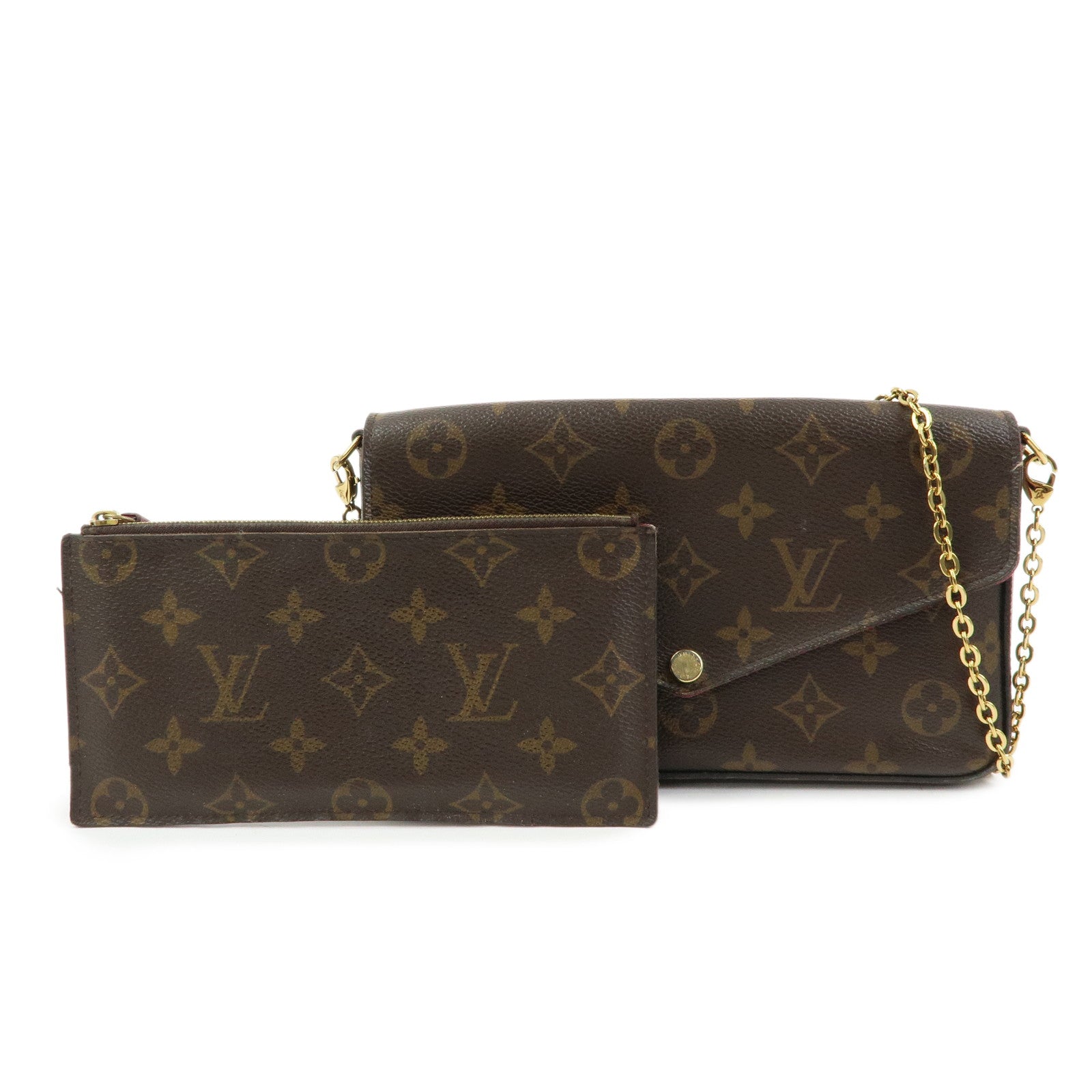 Louis Vuitton Monogram Pochette Felicie Shoulder Bag Brown M61276