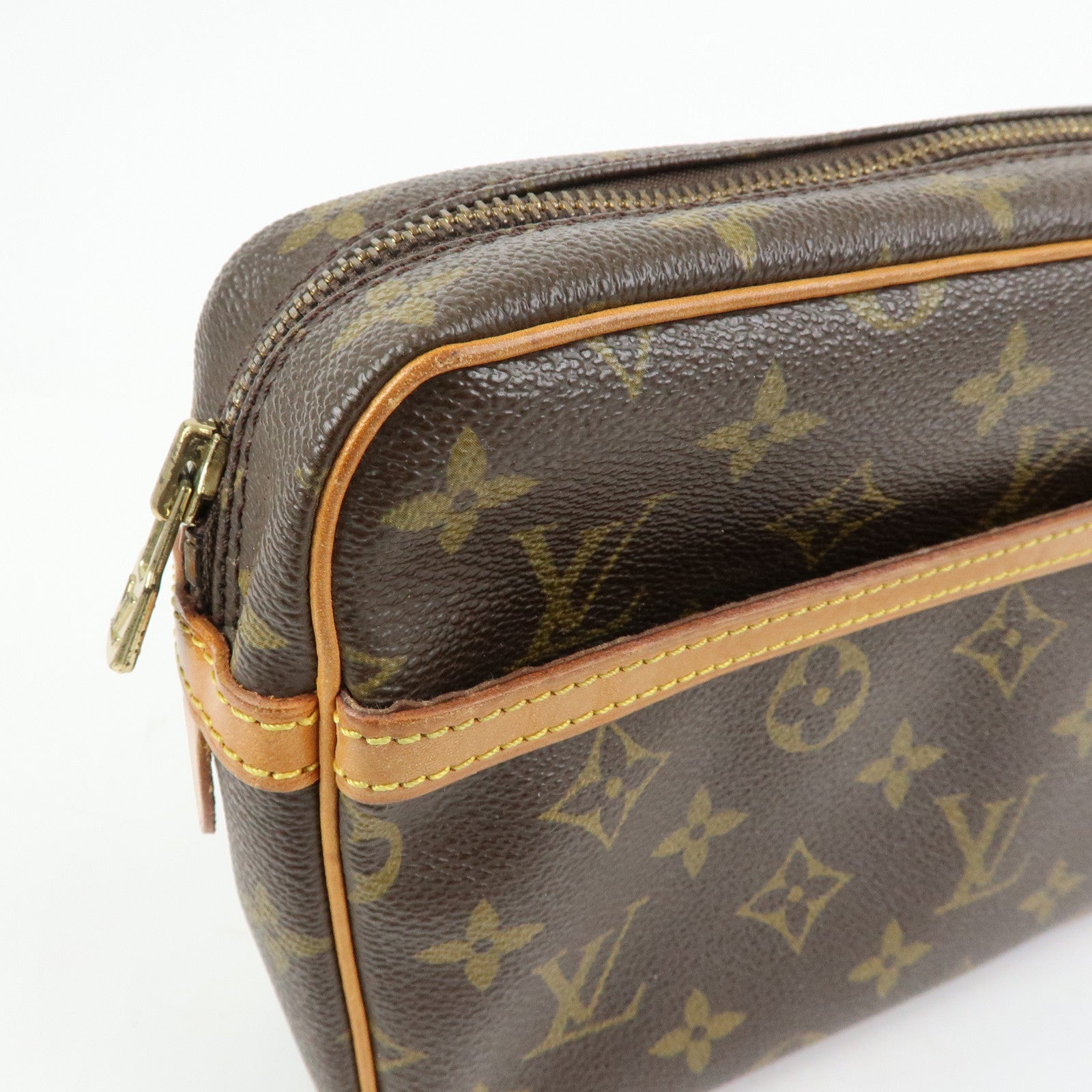 Louis Vuitton Monogram Compiegne 23 Pouch Clutch Bag Brown M51845