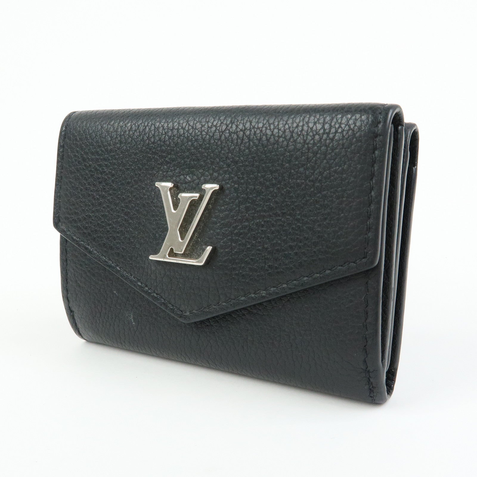 Louis Vuitton Portefeuille Lock Mini Compact Wallet Noir M63921