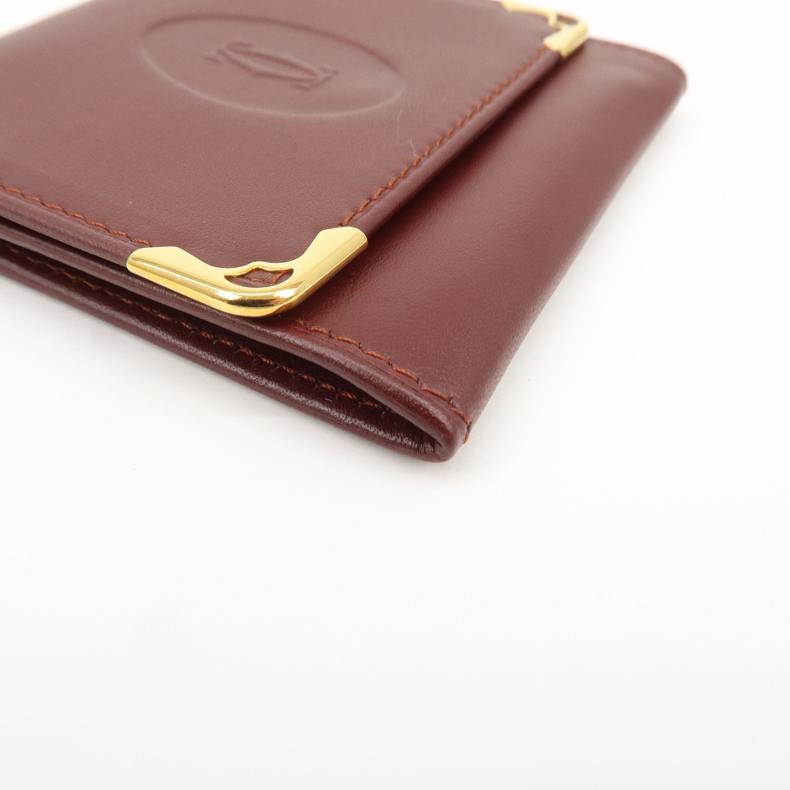 Cartier Must Line Leather Coin Case Bordeaux